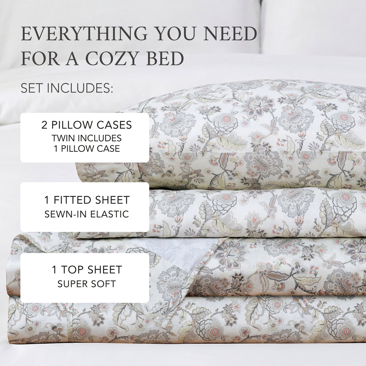 Ophelia Cotton Sateen Sheet Set