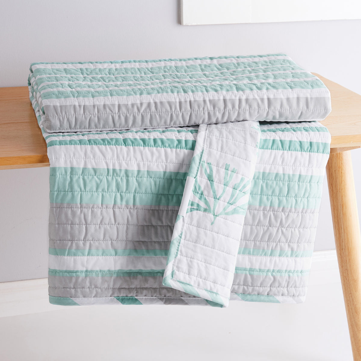 Levtex Home Truro Stripe Quilted Throw - Cotton | Levtex Home