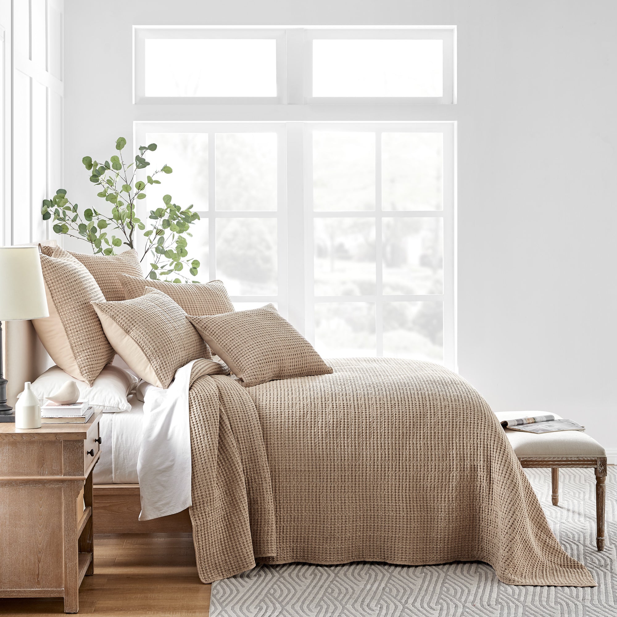 Mills Waffle Bedspread Set