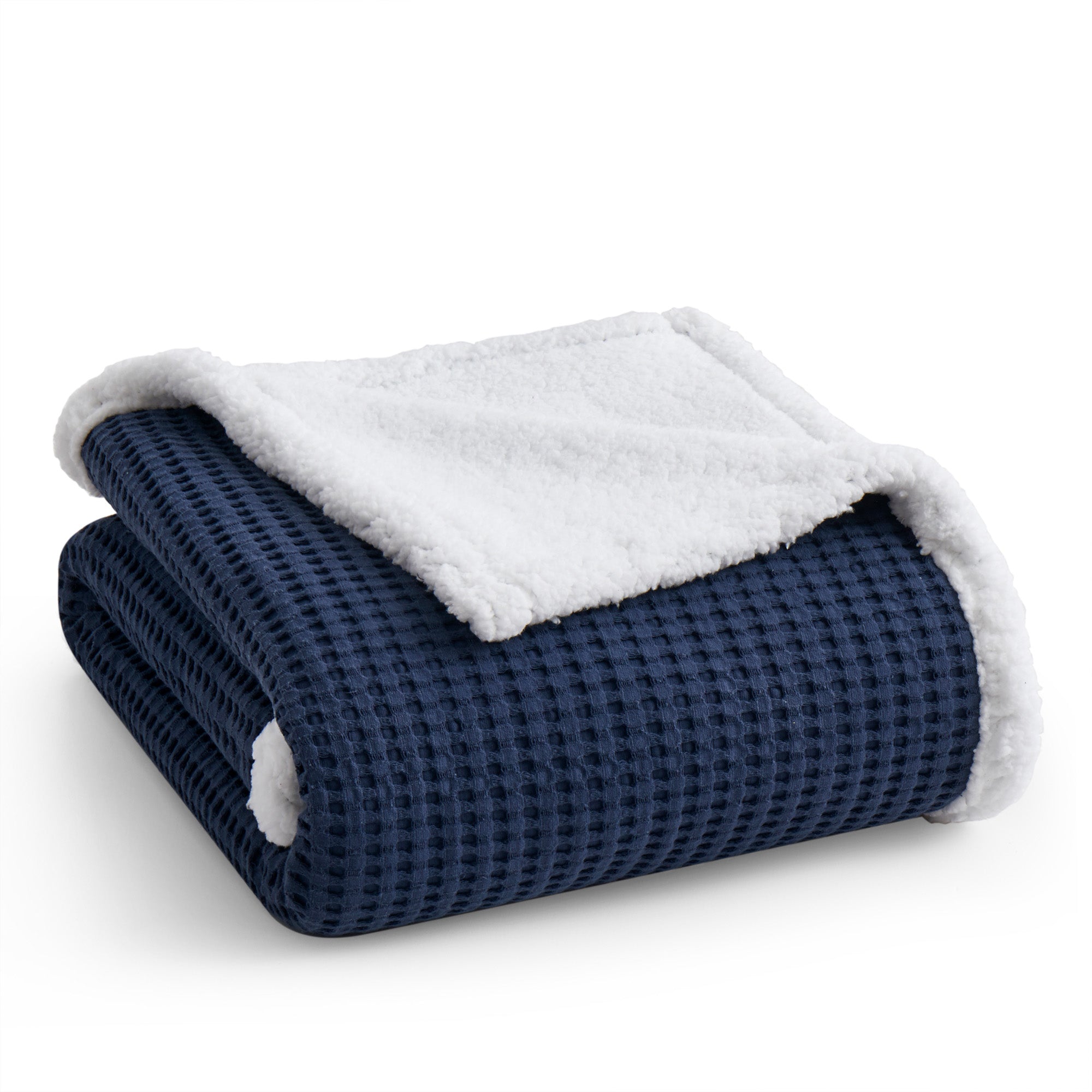 Mills Waffle Sherpa Throw - Levtex Home