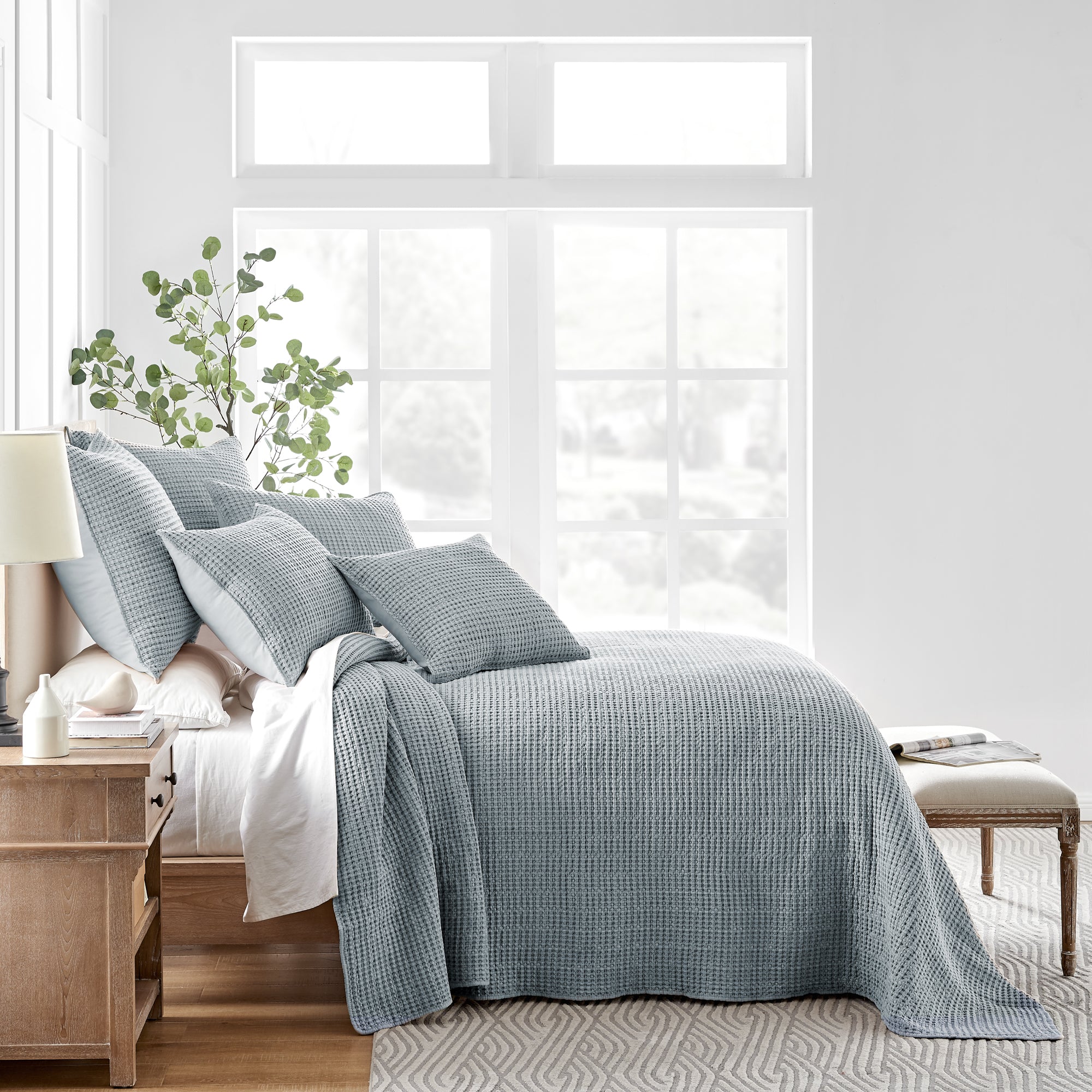 Mills Waffle Bedspread Set