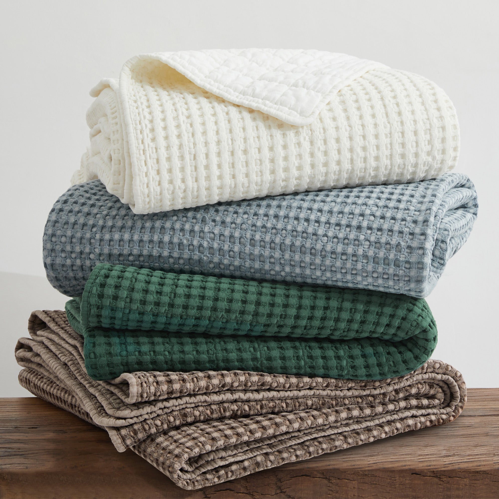 Mills Waffle Bedspread Set