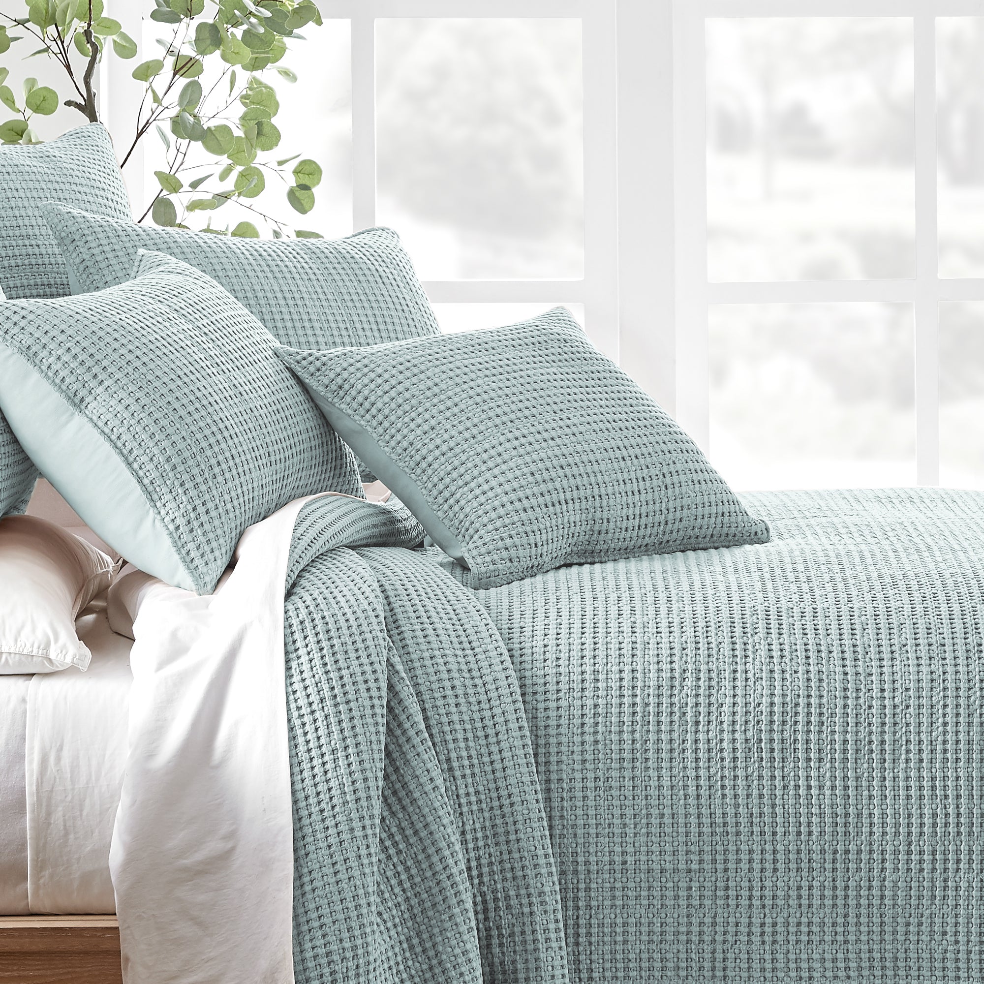 Mills Waffle Square Pillow