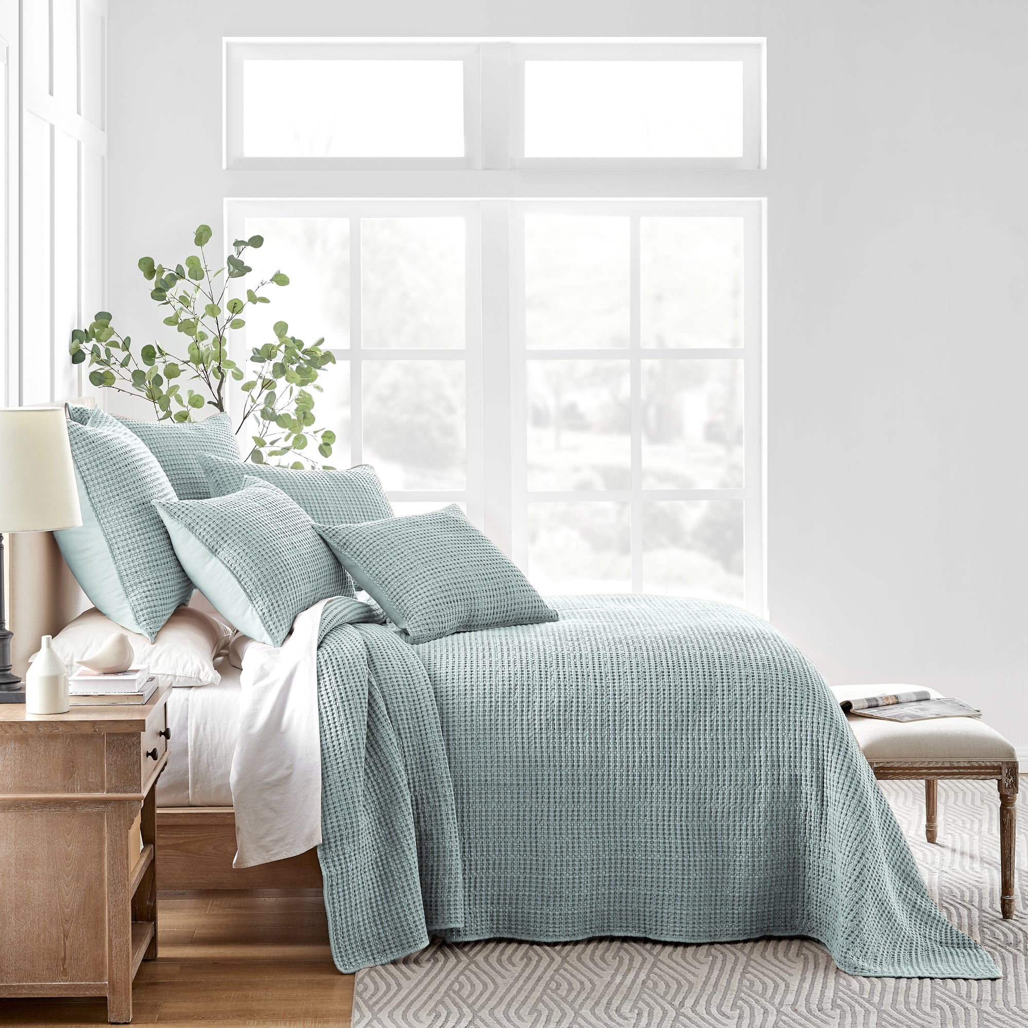 Mills Waffle Bedspread Set