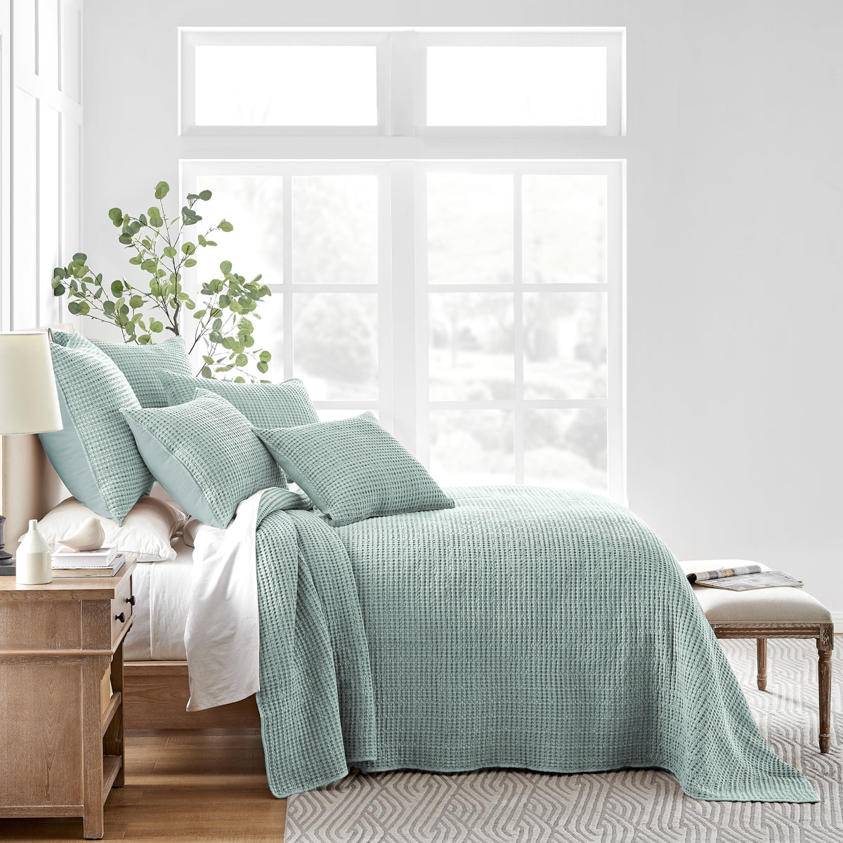 Mills Waffle Bedspread Set