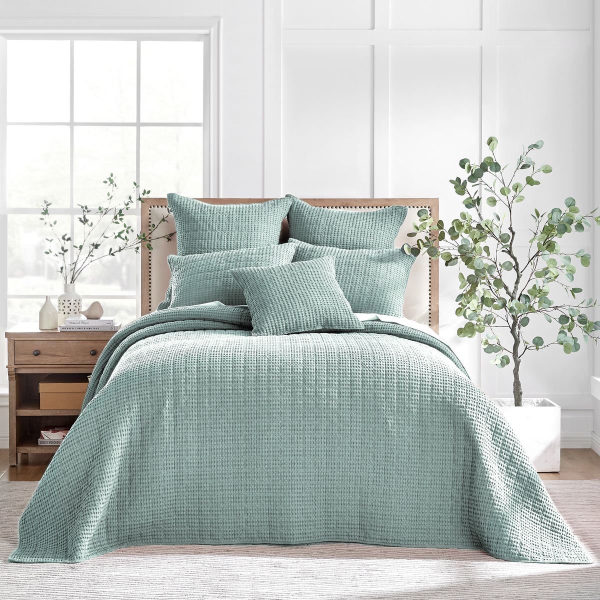 Mills Waffle Bedspread Set