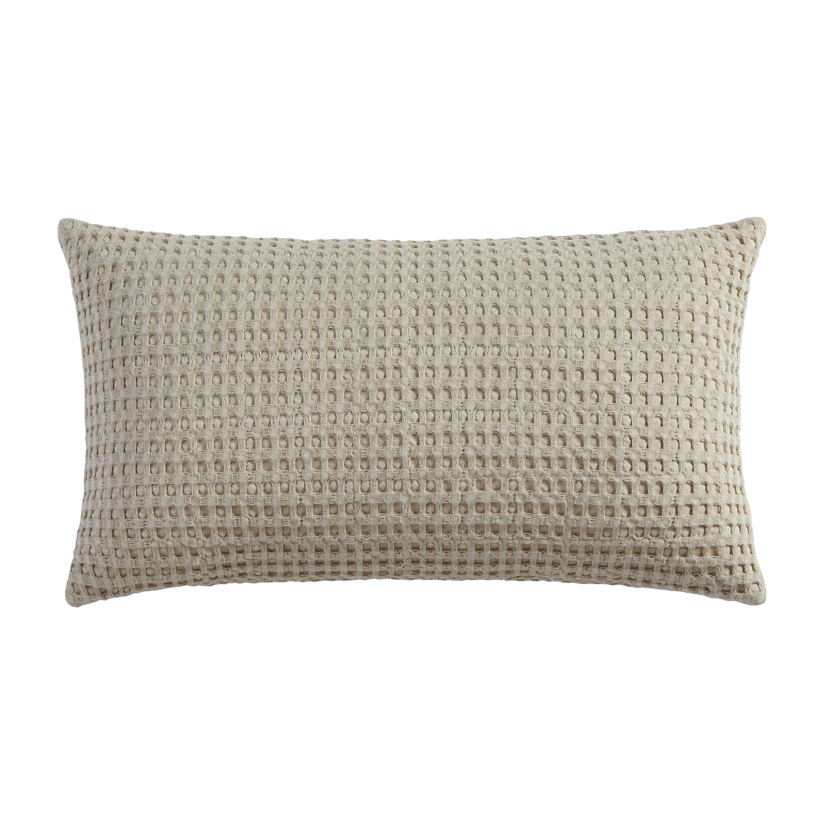 Mills Waffle Taupe Pillow 12x24