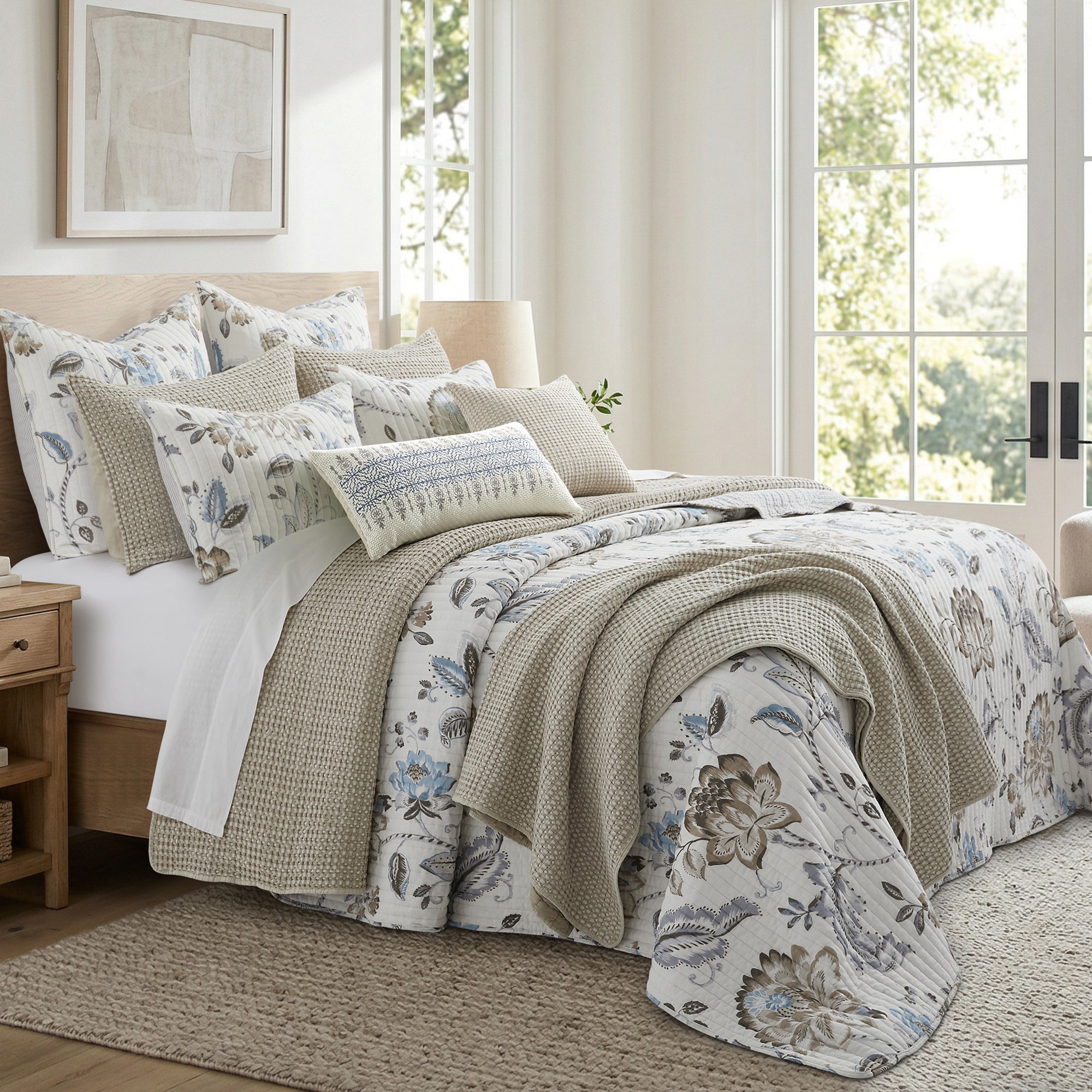 Mills Waffle Bedspread Set