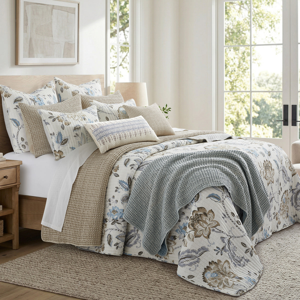 Mills Waffle Bedspread Set
