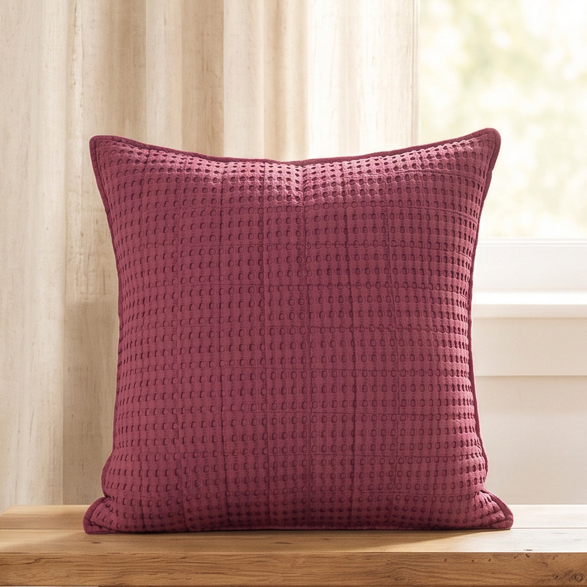 Mills Waffle Square Pillow