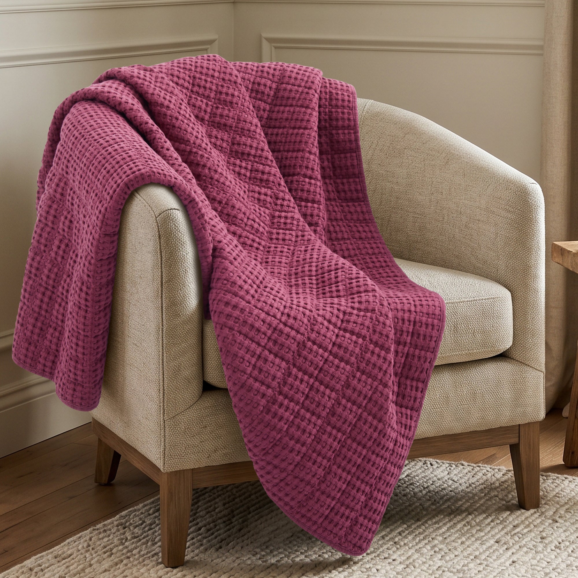 Mills Waffle Quilted Throw