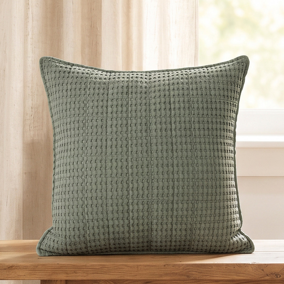 Mills Waffle Square Pillow