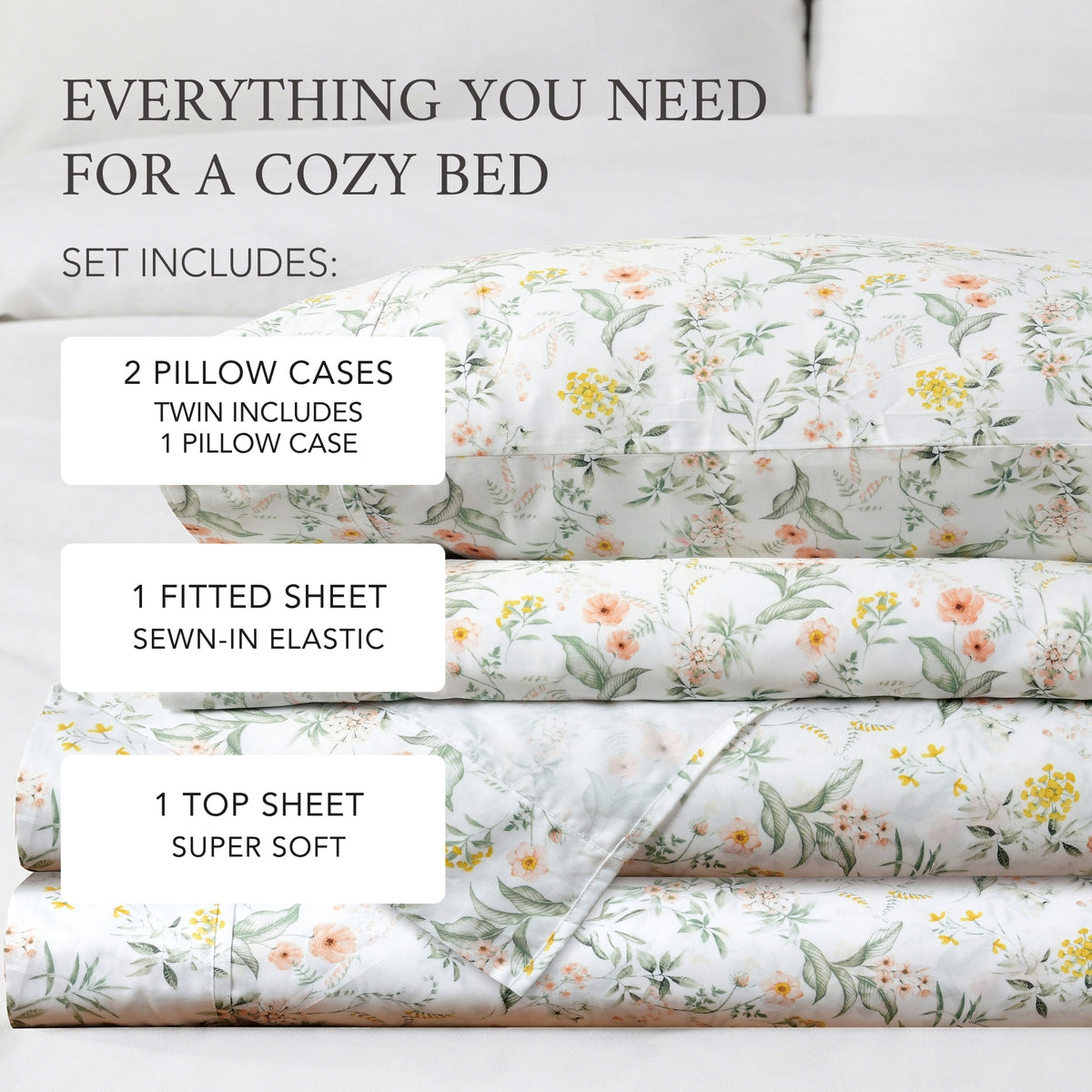 Viviana Cotton Sateen Sheet Set