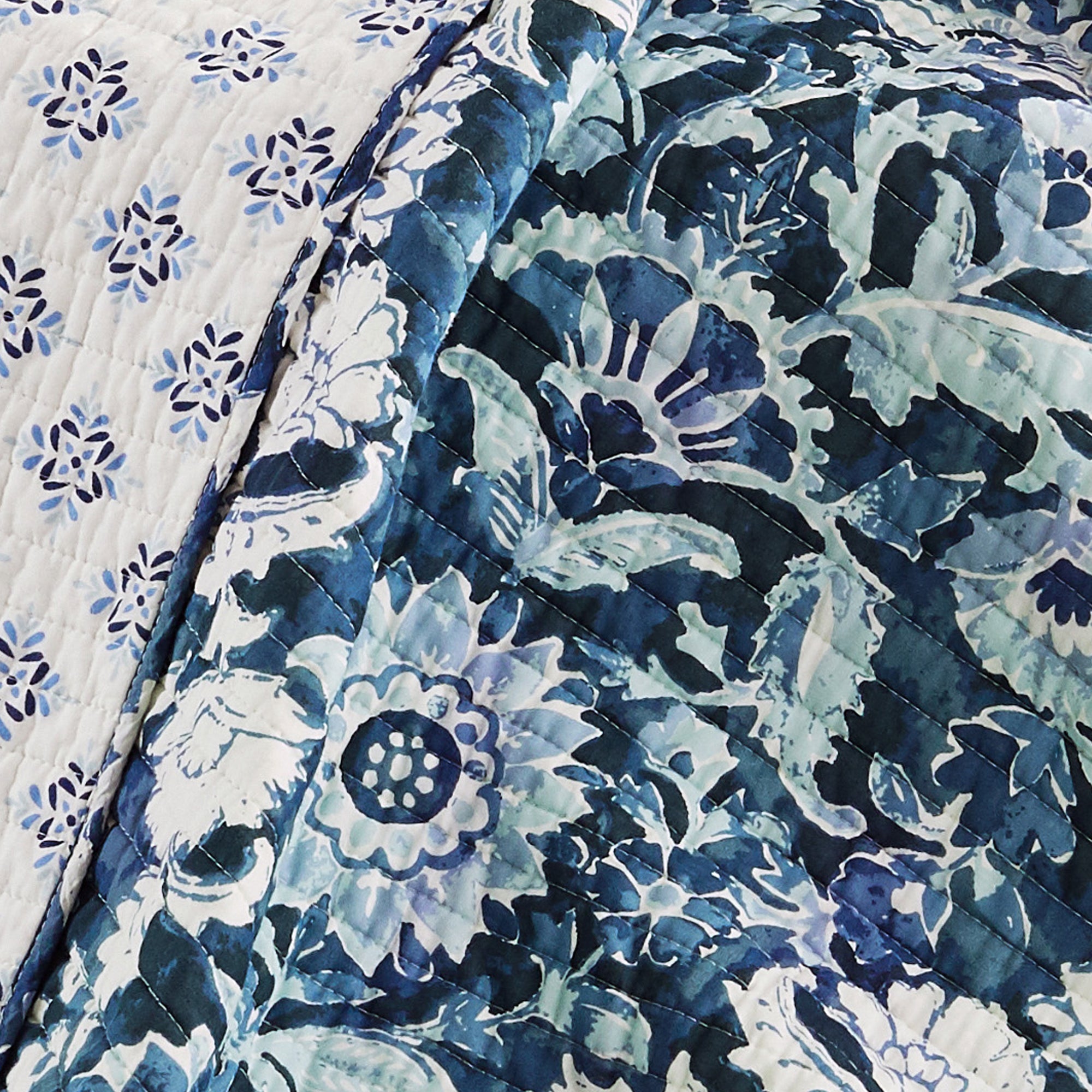 Laure Indigo Quilted Throw