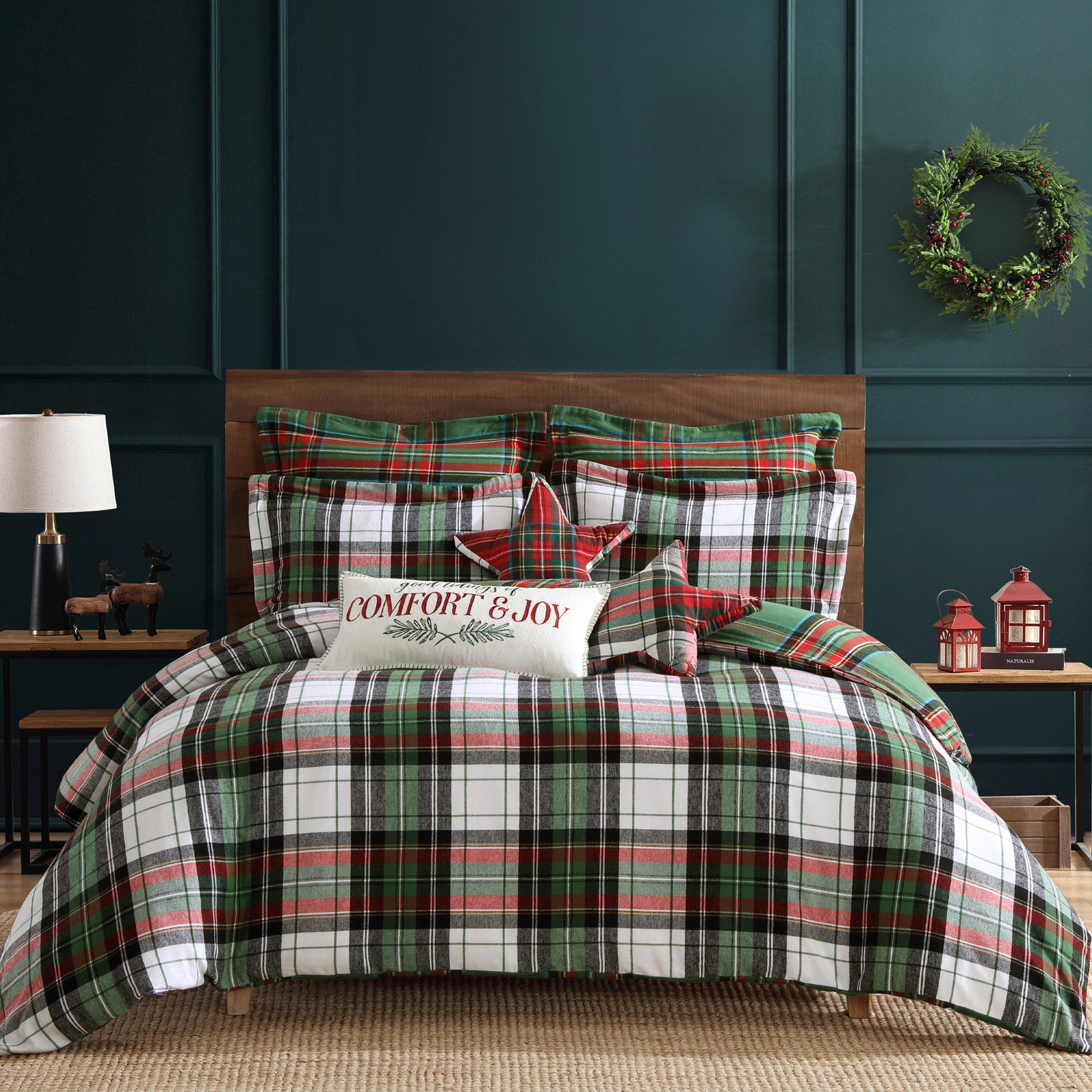 Spencer Plaid Flannel Comforter Set