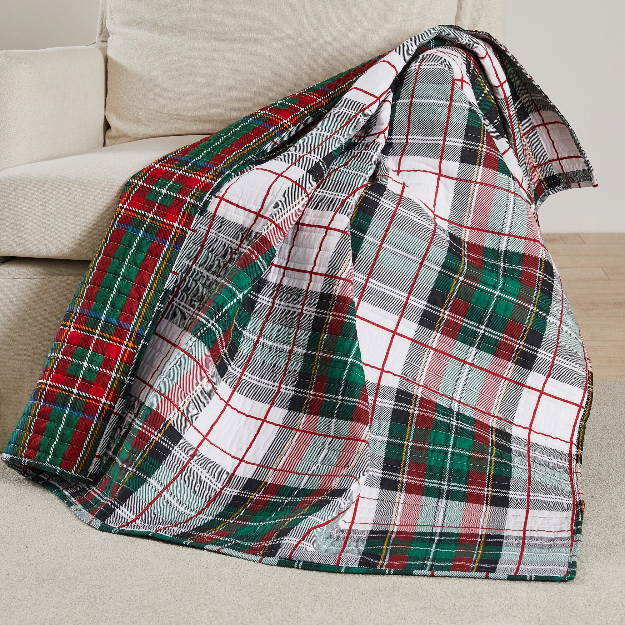 Spencer Plaid Quilted Throw