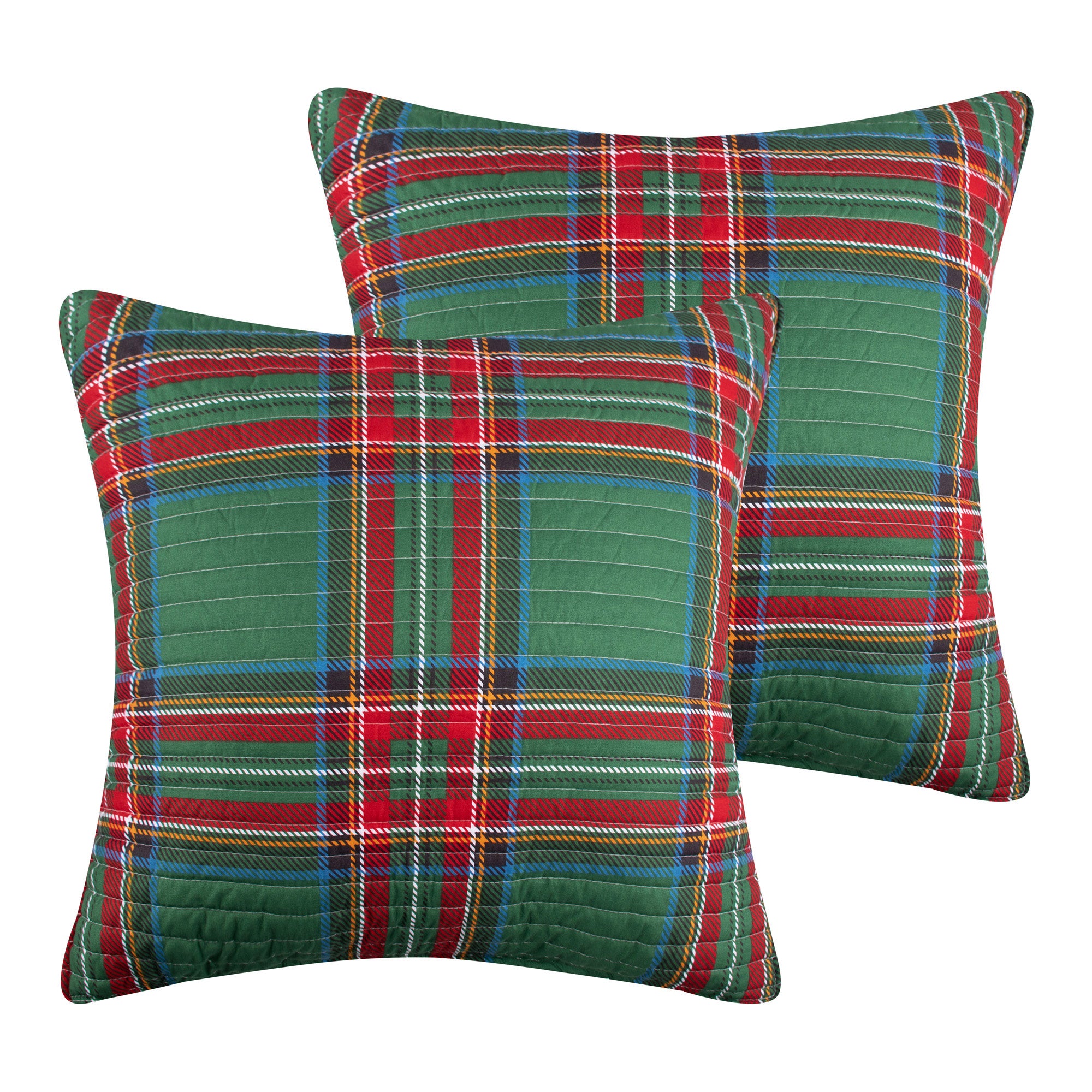 Spencer Plaid Quilted Euro Sham - Set of 2