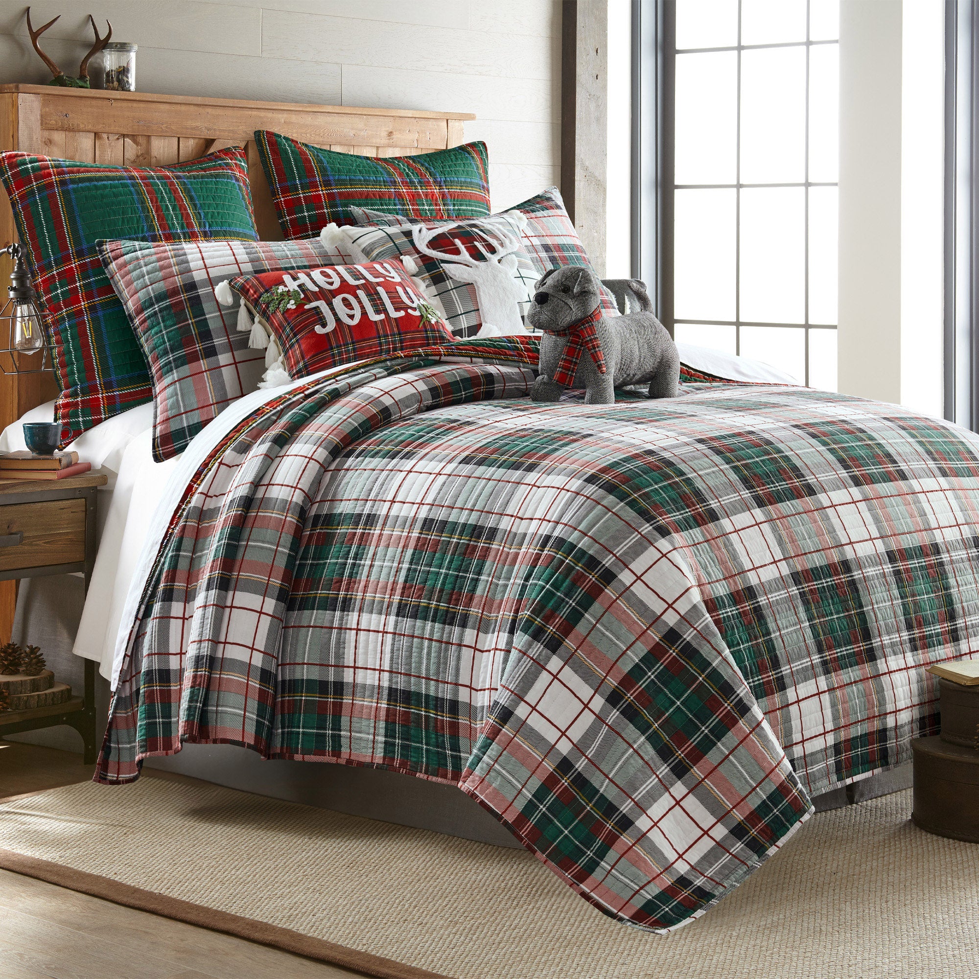 Spencer Plaid Quilted Euro Sham - Set of 2