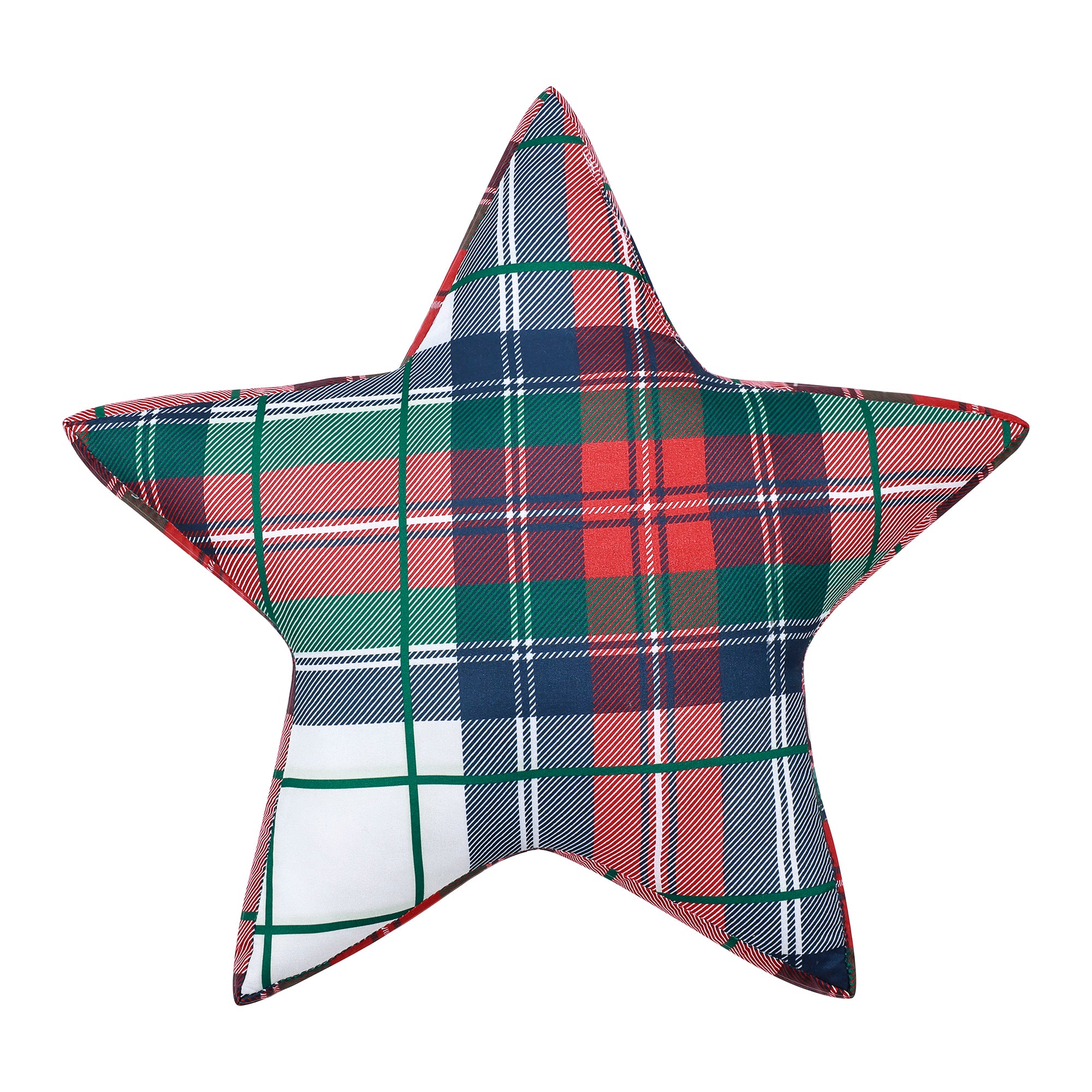 Levtex Home Spencer Plaid Navy Star Pillow Decorative Pillows