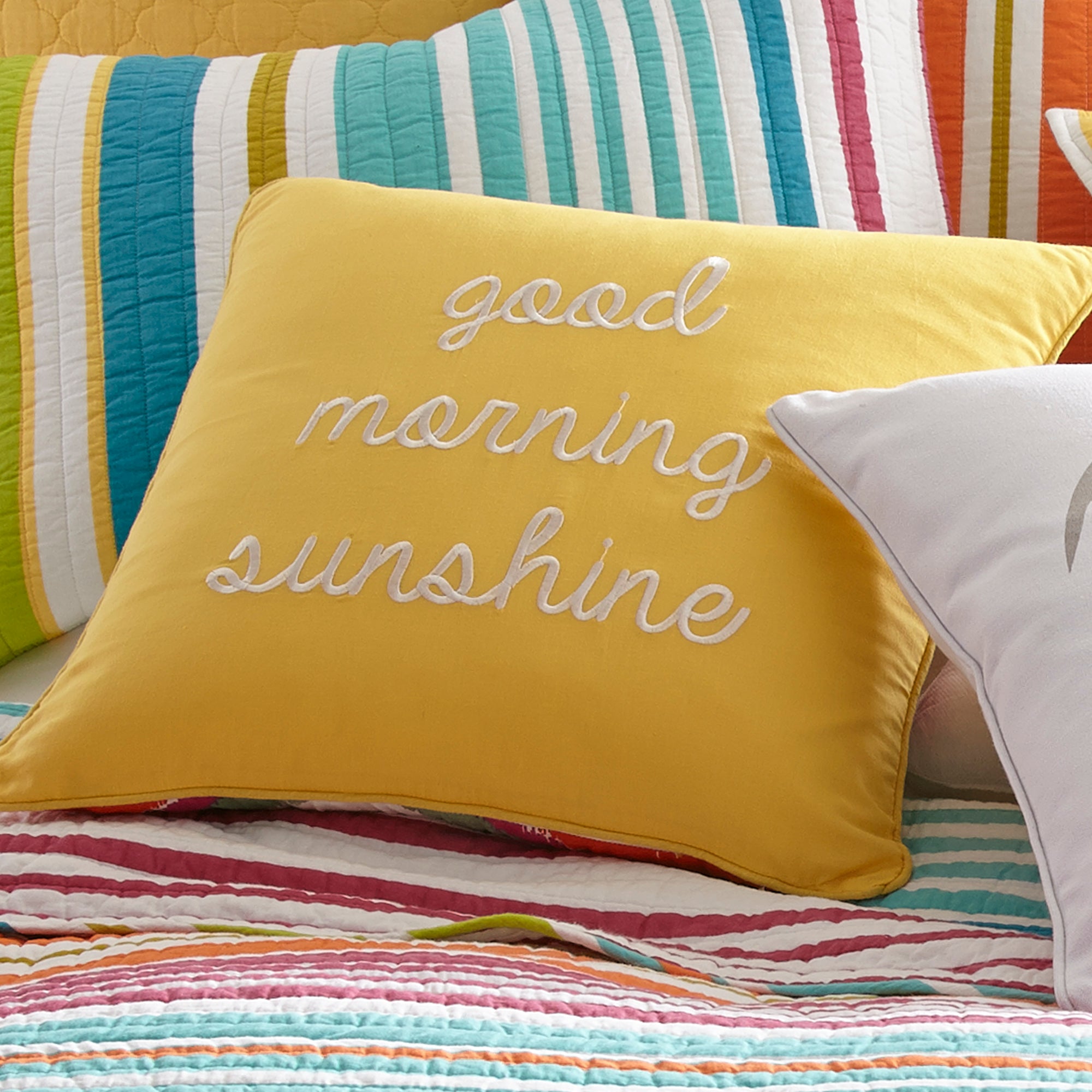 Yellow Good Morn. Sunshine Pillow