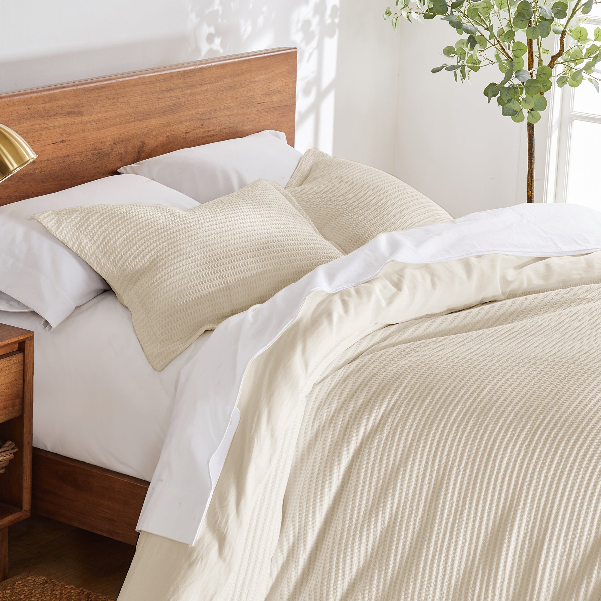 Cloud Waffle Duvet Cover Set