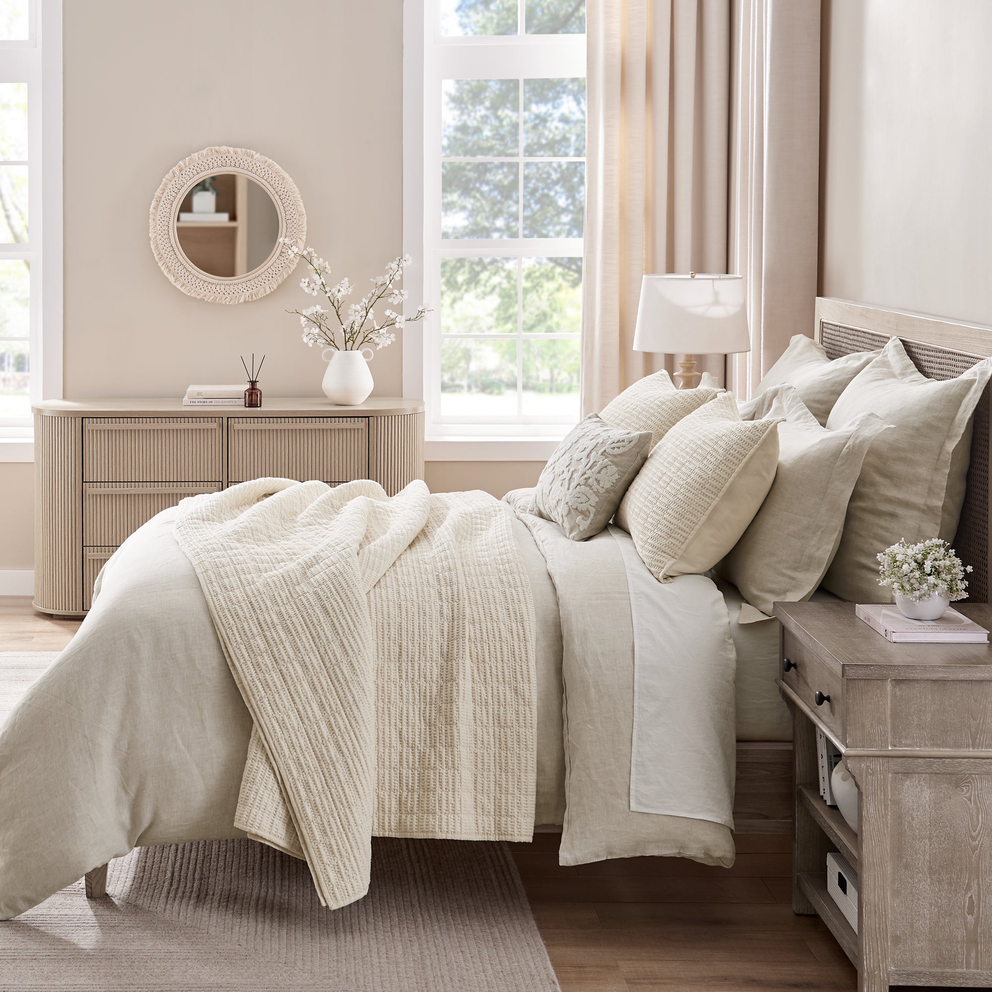 Cloud Waffle Quilt Set