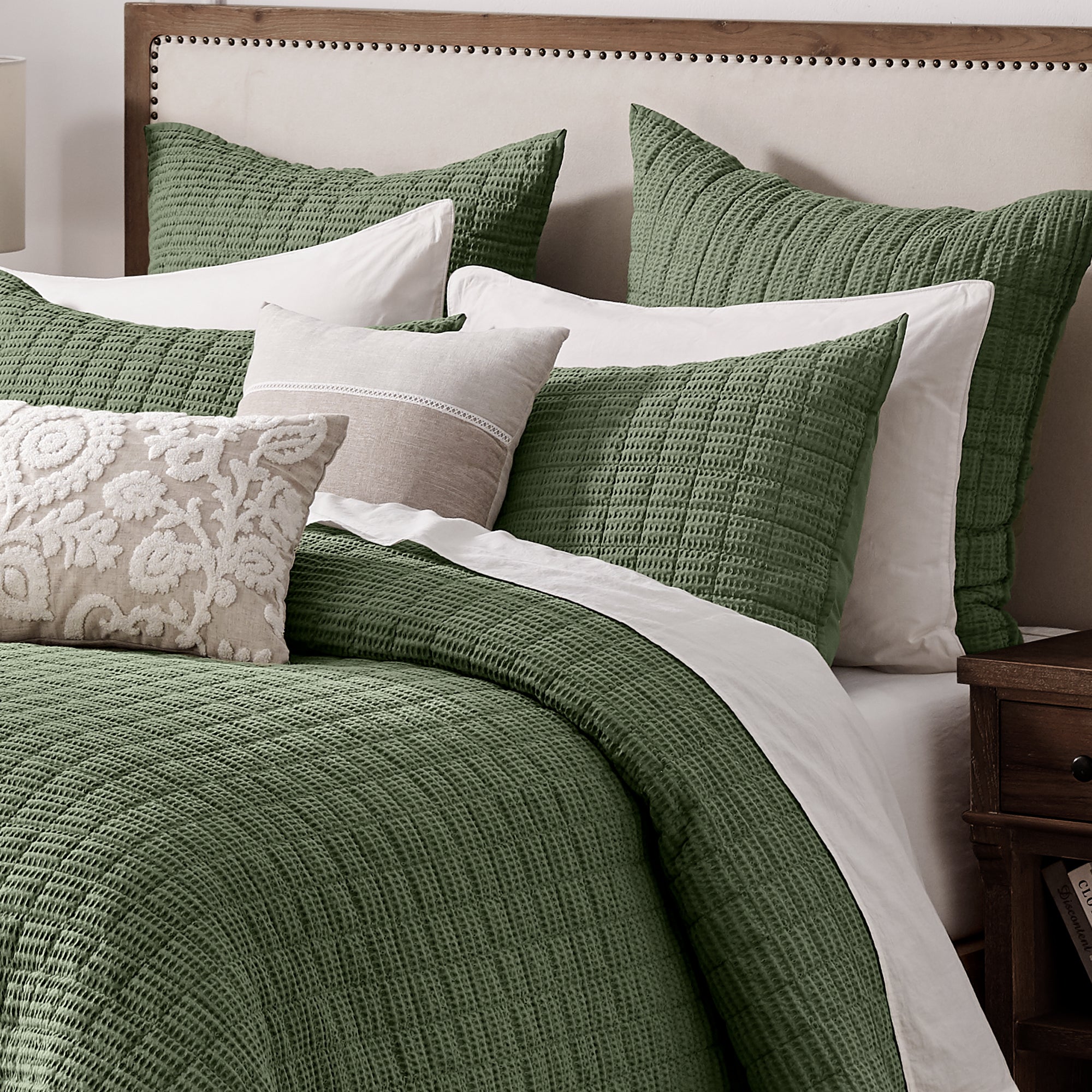 Cloud Waffle Quilted Euro Sham Set of 2