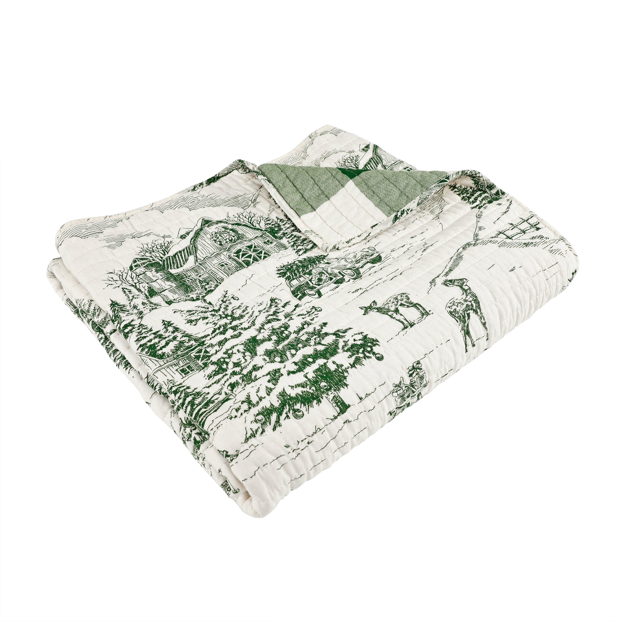 Winter Sleigh Ride Quilted Throw