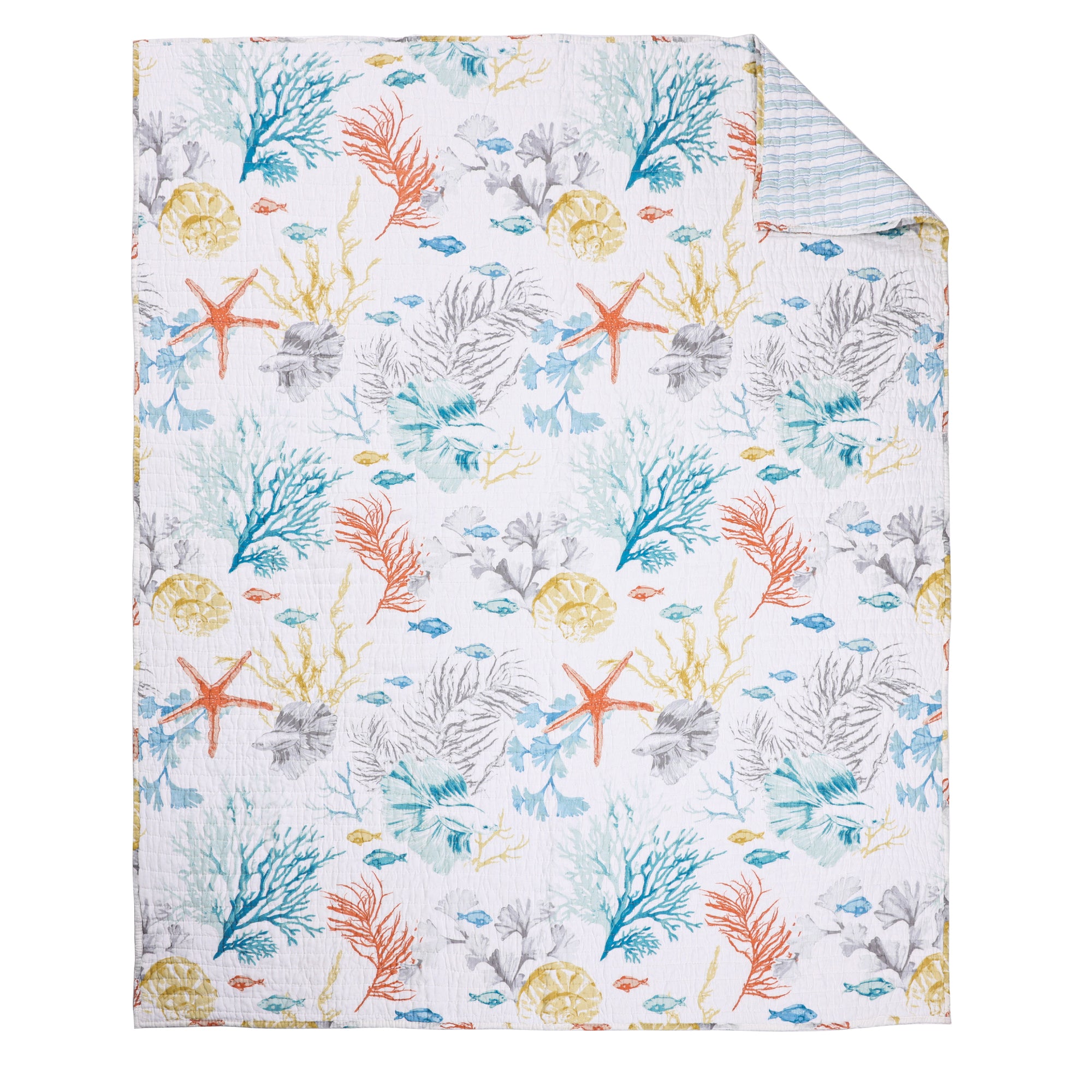 Whimsical Sea Quilted Throw