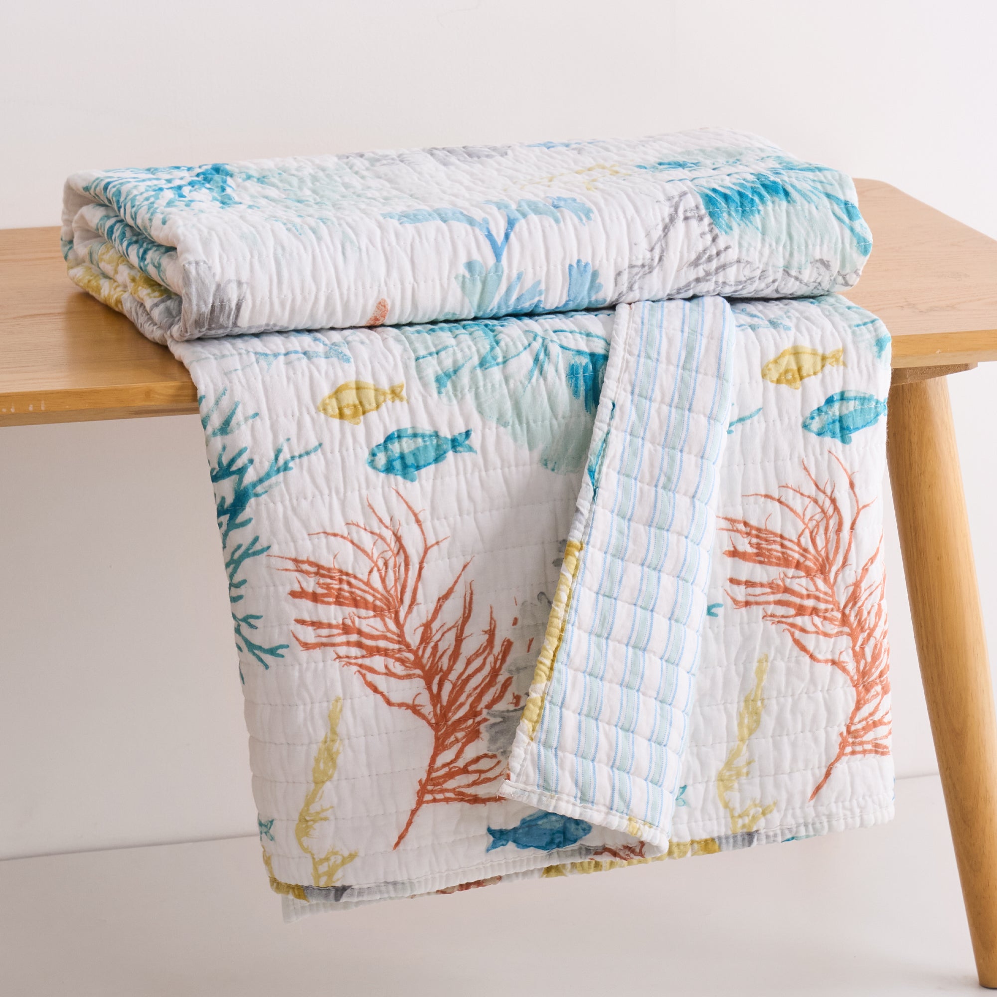 Whimsical Sea Quilted Throw