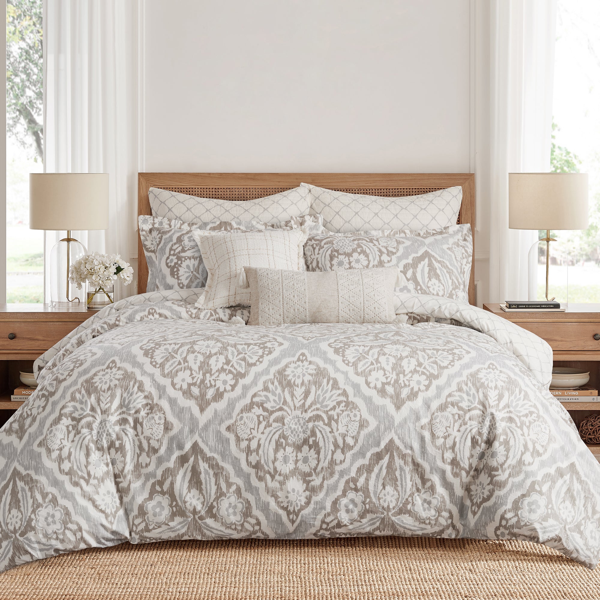 Becker Taupe Duvet Cover Set