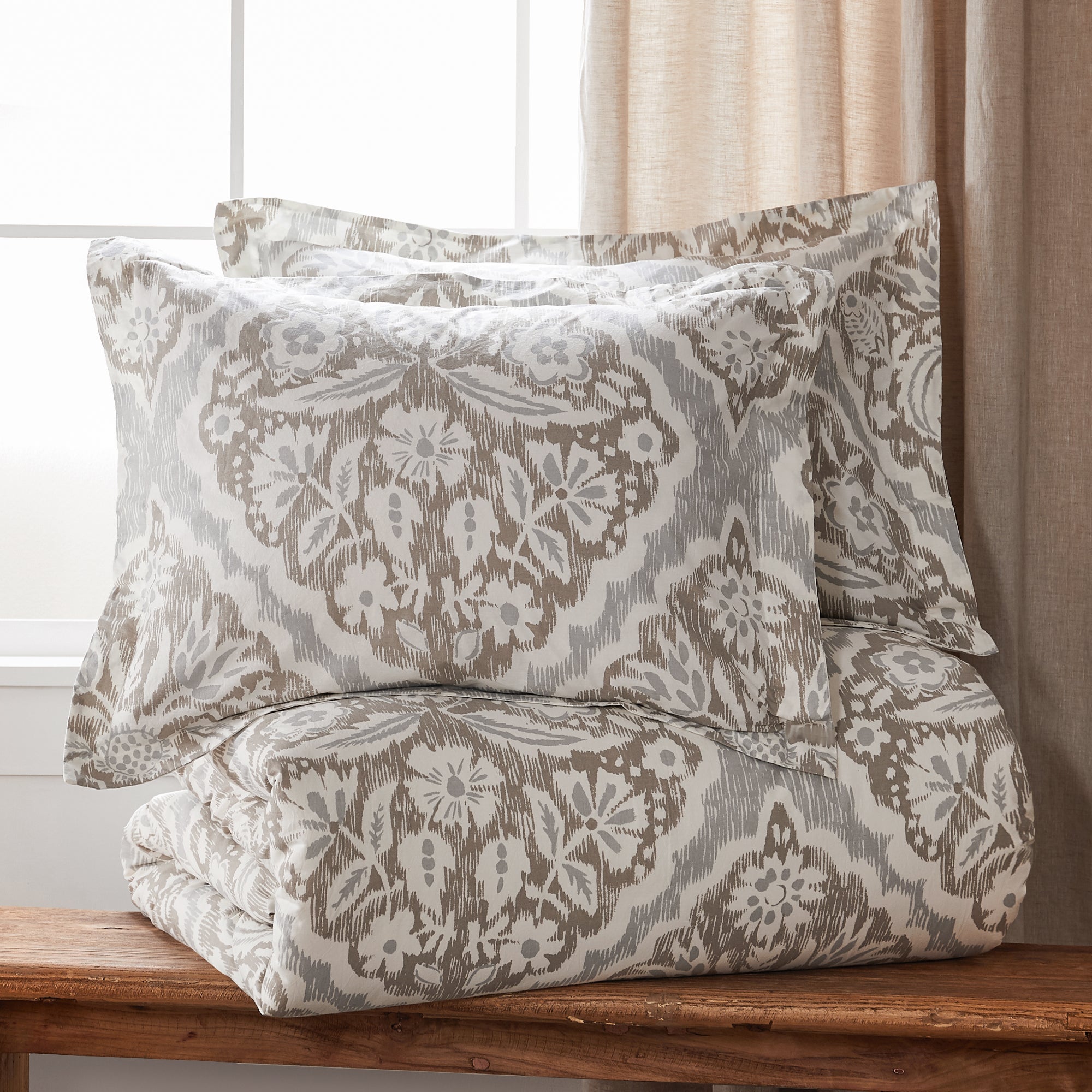 Becker Taupe Duvet Cover Set