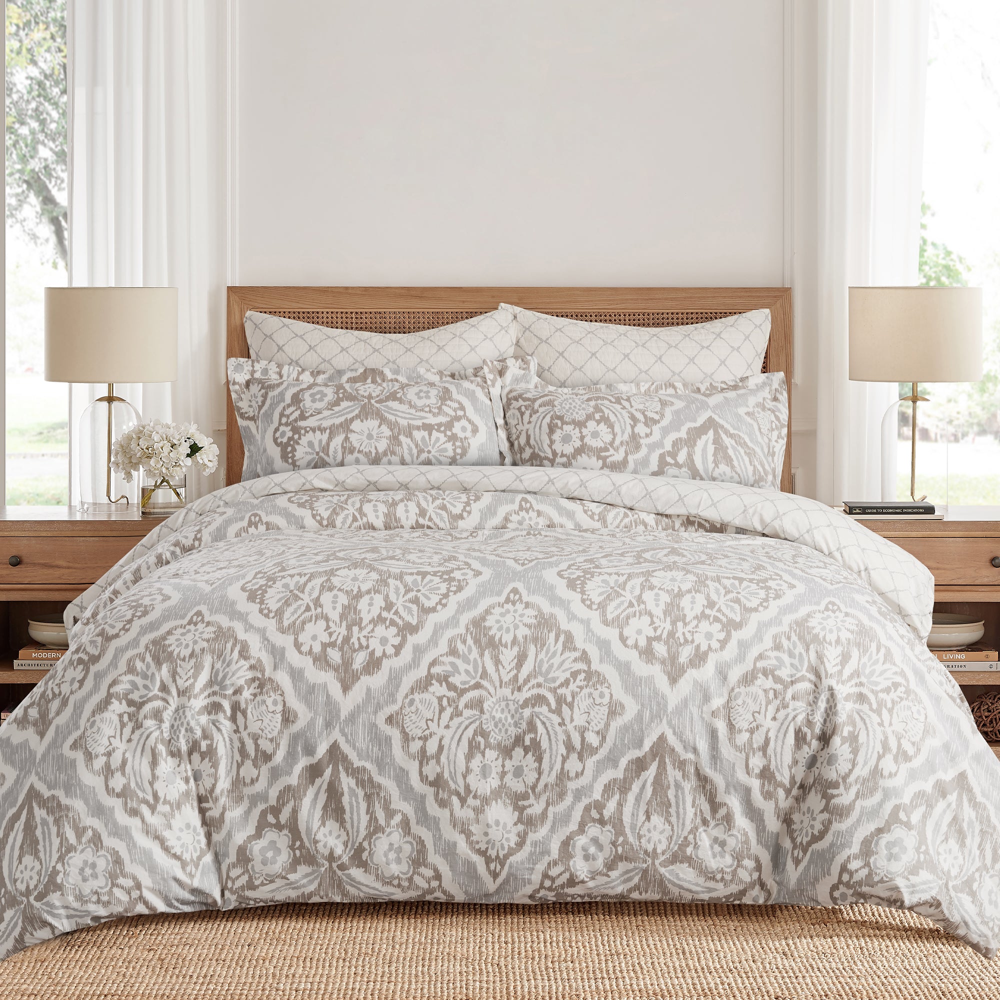 Becker Taupe Duvet Cover Set