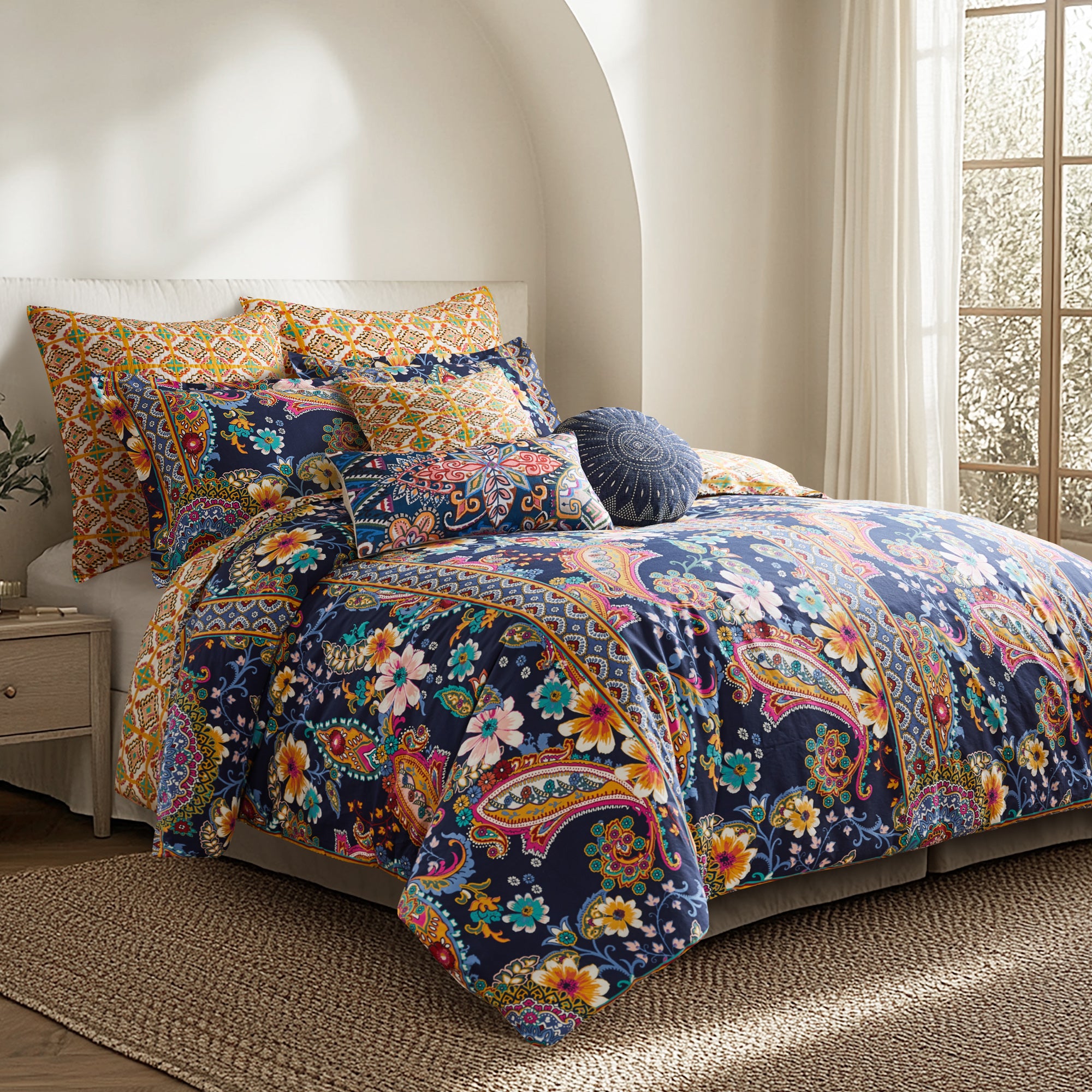 Bertelli Navy Comforter Set