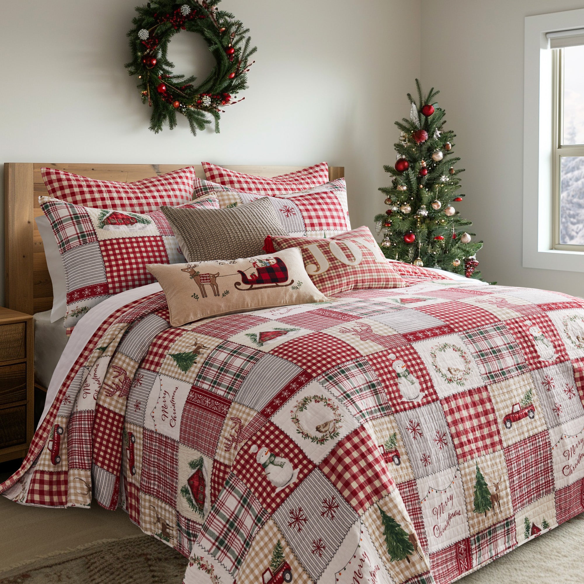 Home For Christmas Bedspread Set