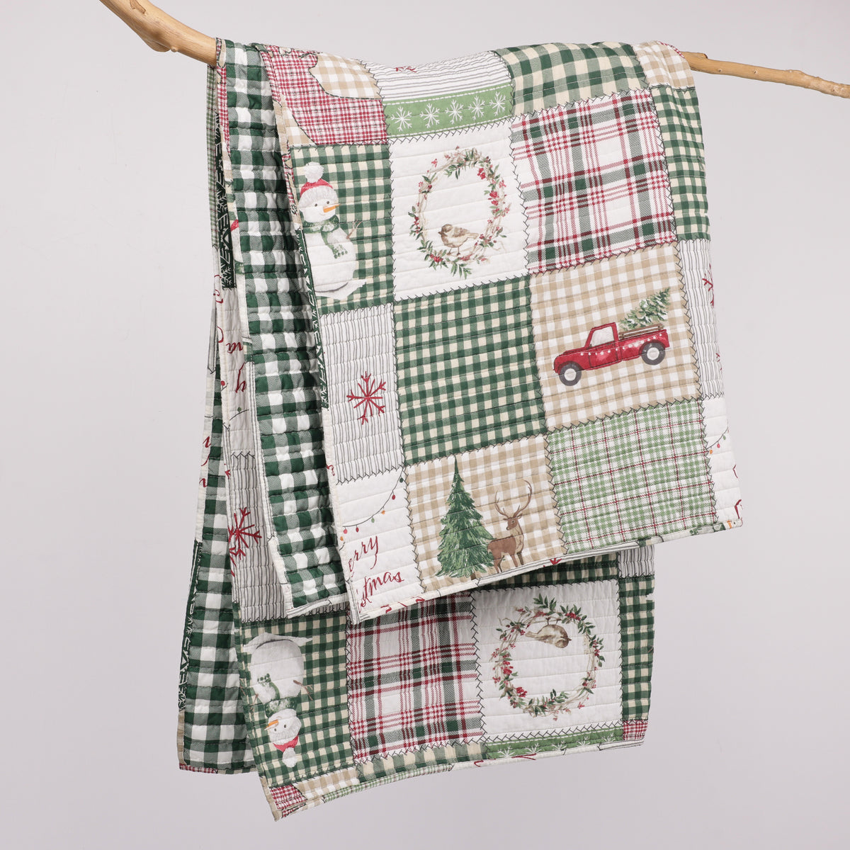 Home for Christmas Quilted Throw