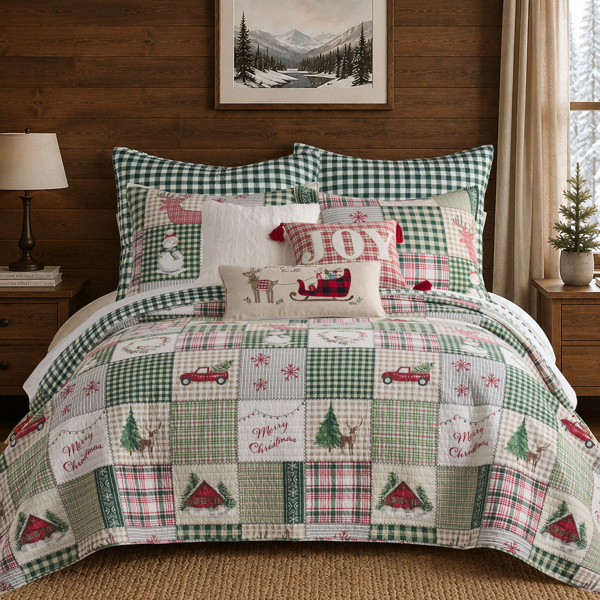 Home for Christmas Euro Sham Set of 2