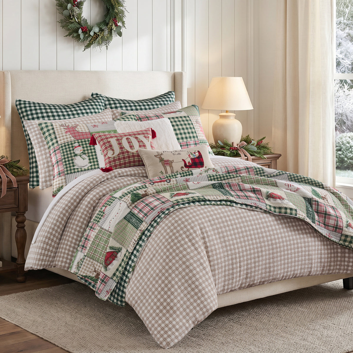 Home for Christmas Euro Sham Set of 2