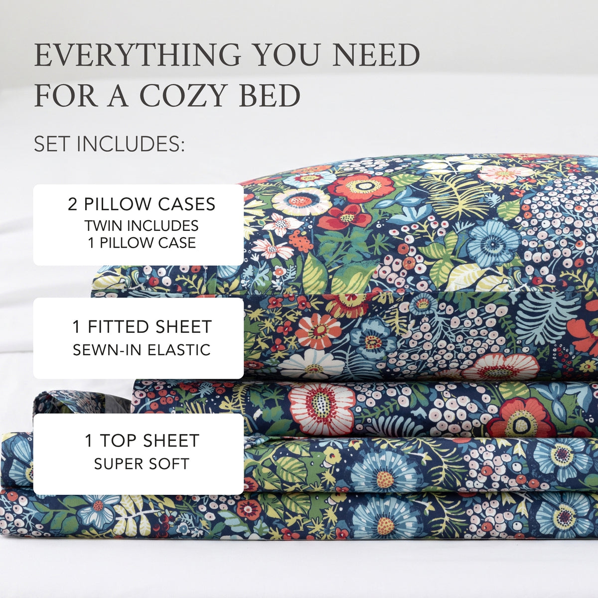 Night Garden Cotton Sateen Sheet Set