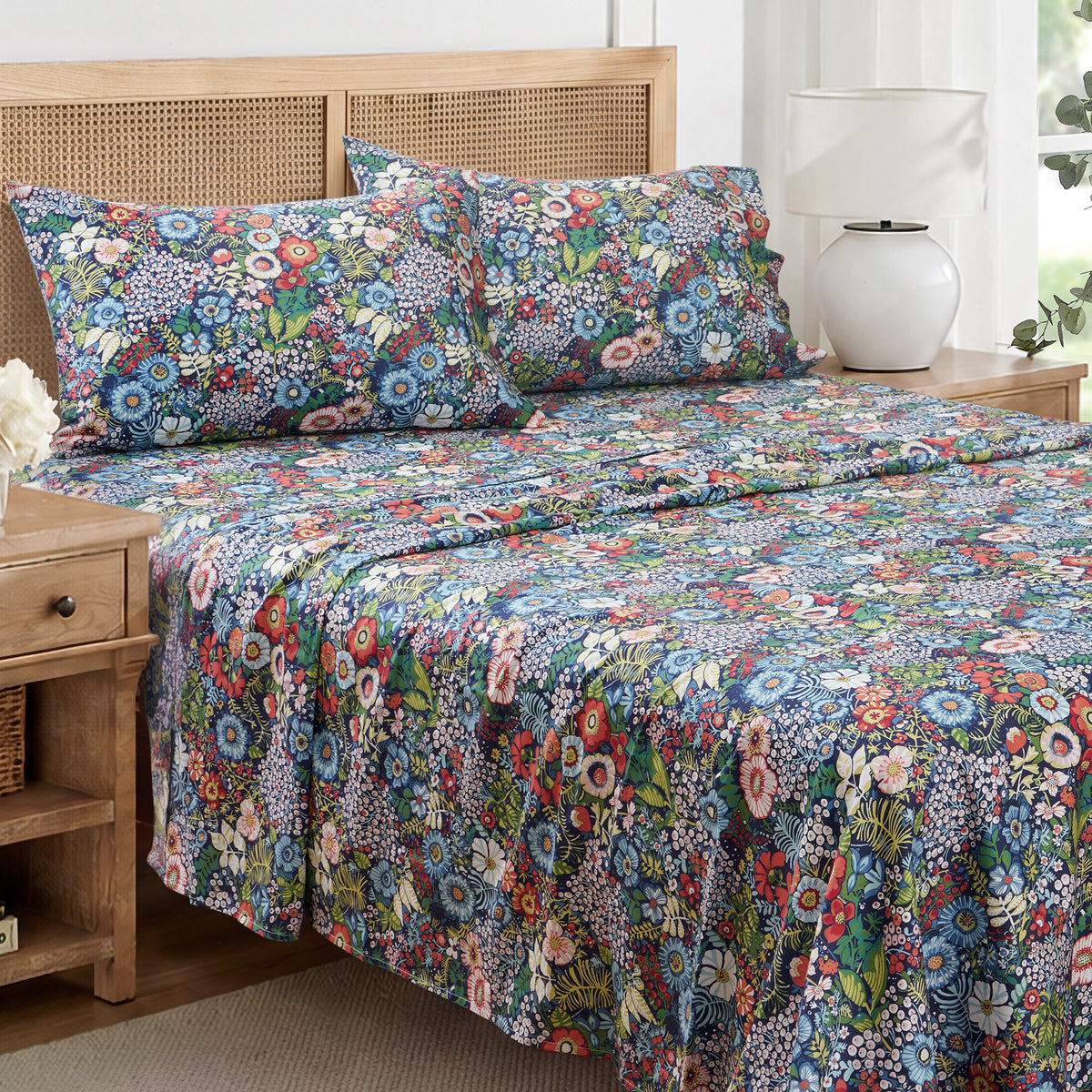 Night Garden Cotton Sateen Sheet Set