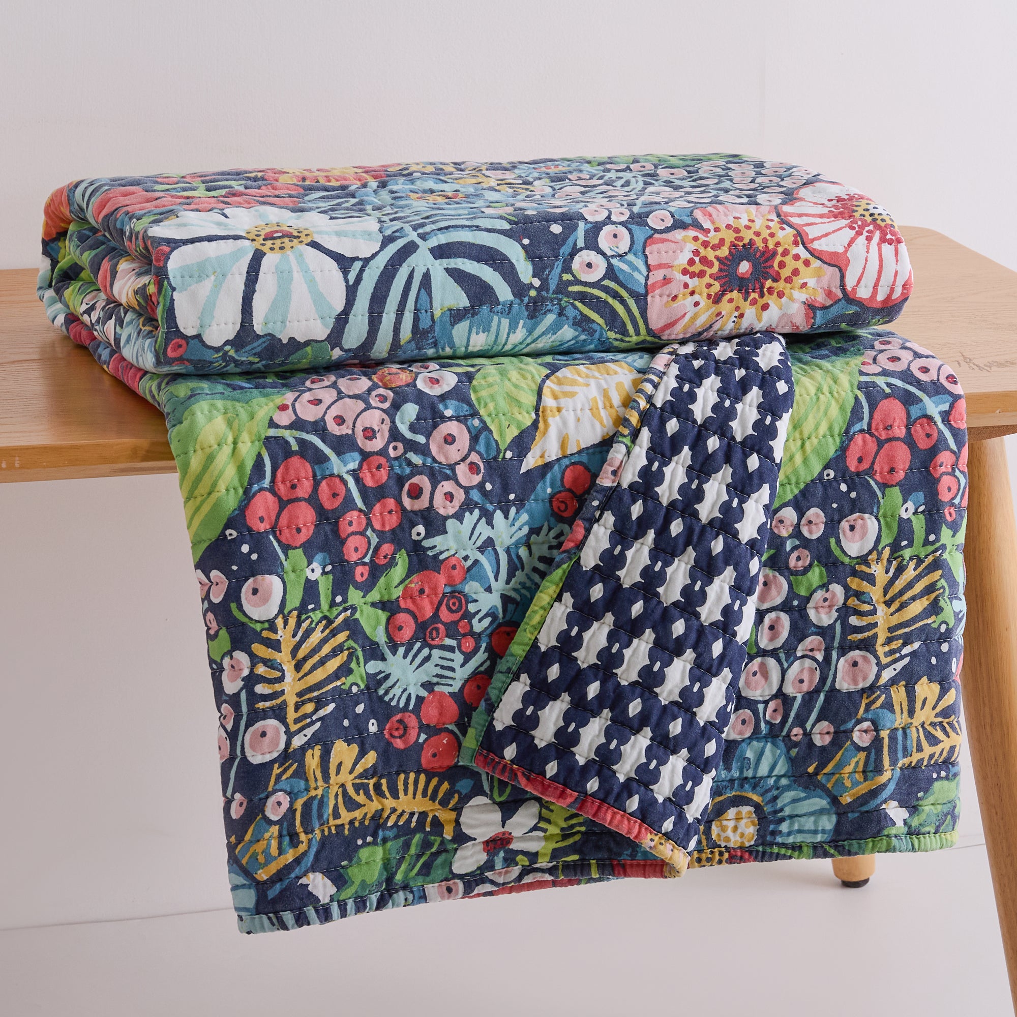 Night Garden Quilted Throw