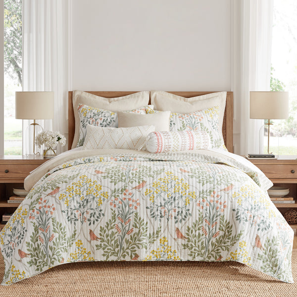 M*U様 新品 Ameri SYNTHETIC LEATHER QUILTING Levtex Home Monami Quilt Set - Cotton