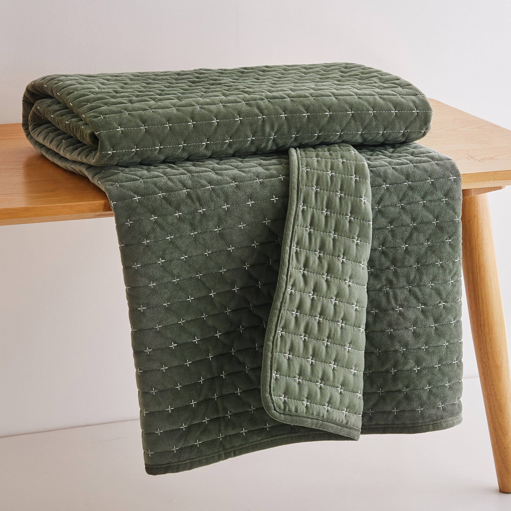 Velvet Stitch Quilted Throw