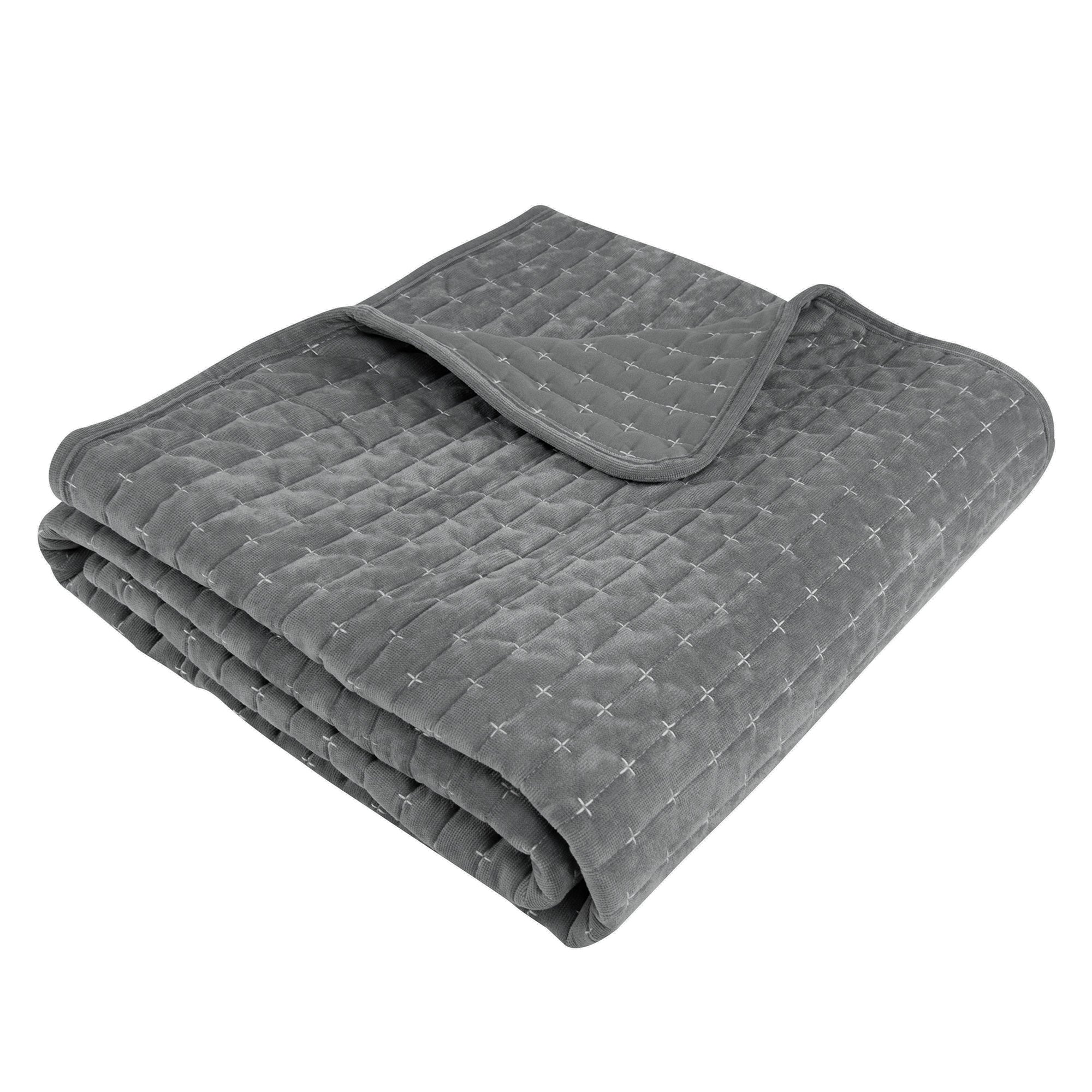 Velvet Stitch Quilted Throw