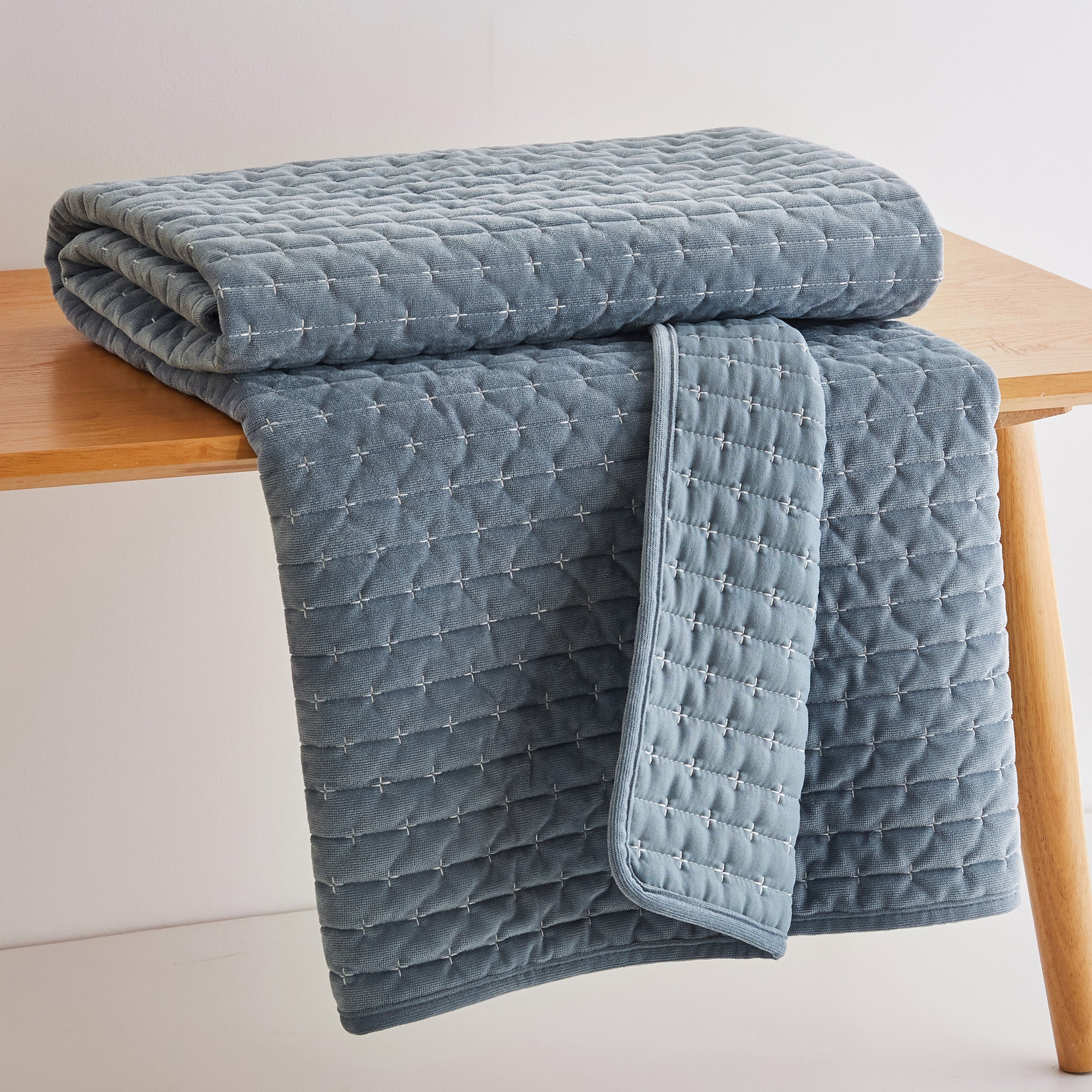 Velvet Stitch Quilted Throw