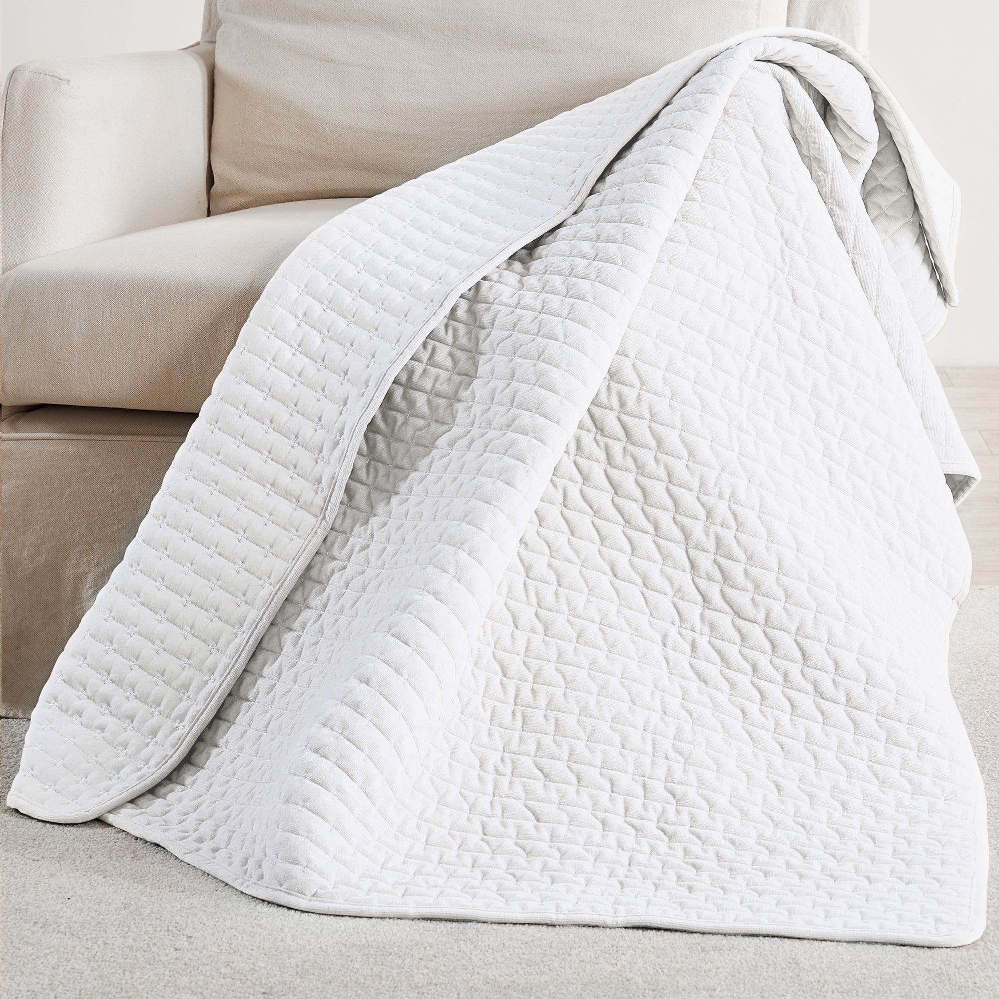 Velvet Stitch Quilted Throw