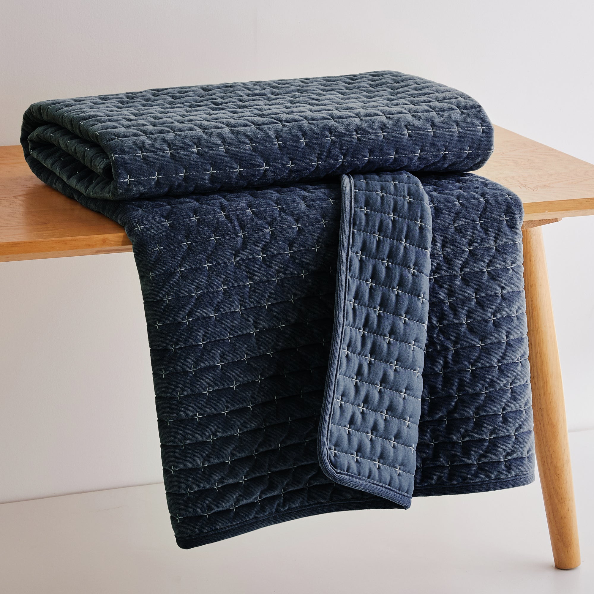 Velvet Stitch Quilted Throw