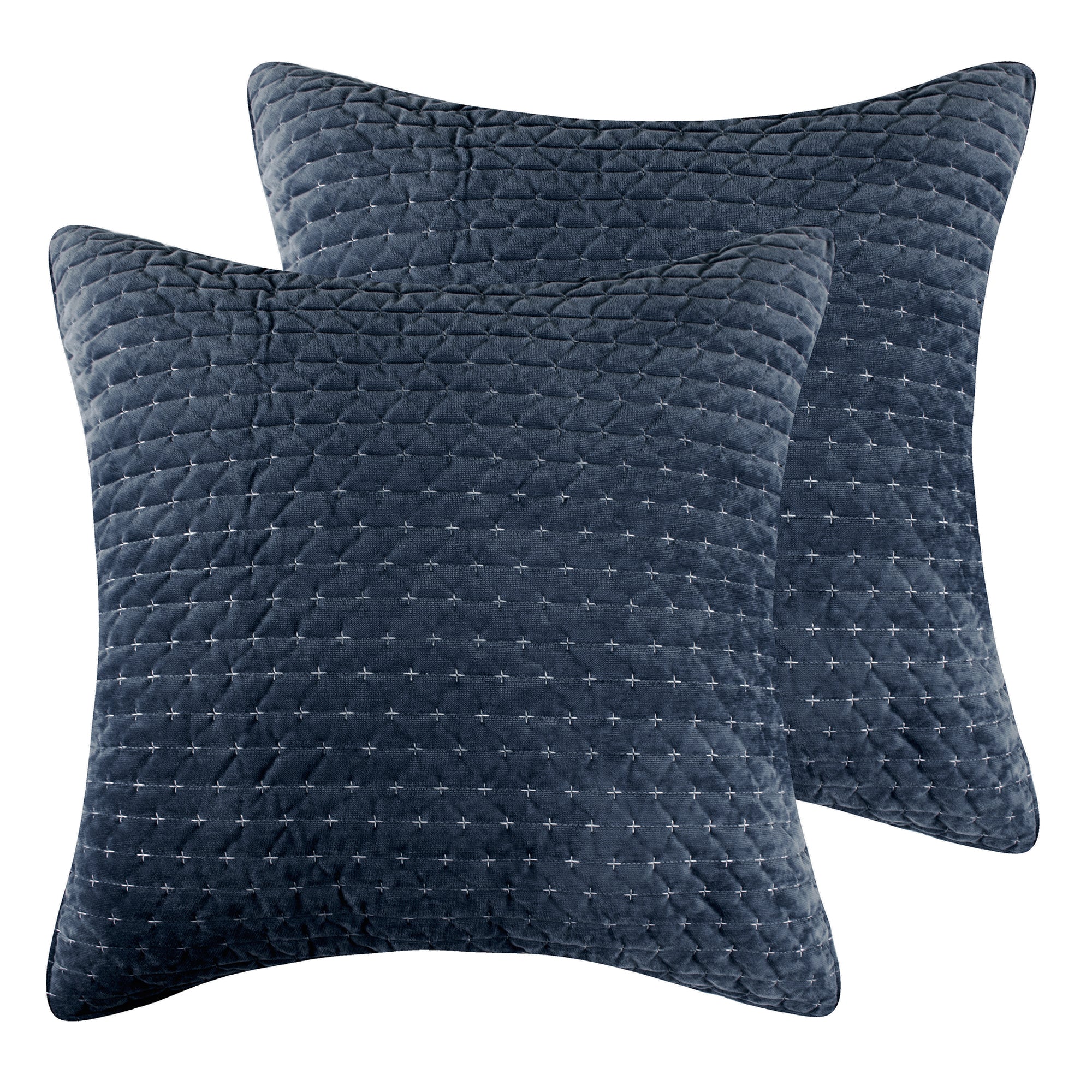 Velvet Stitch Euro Sham - Set of 2