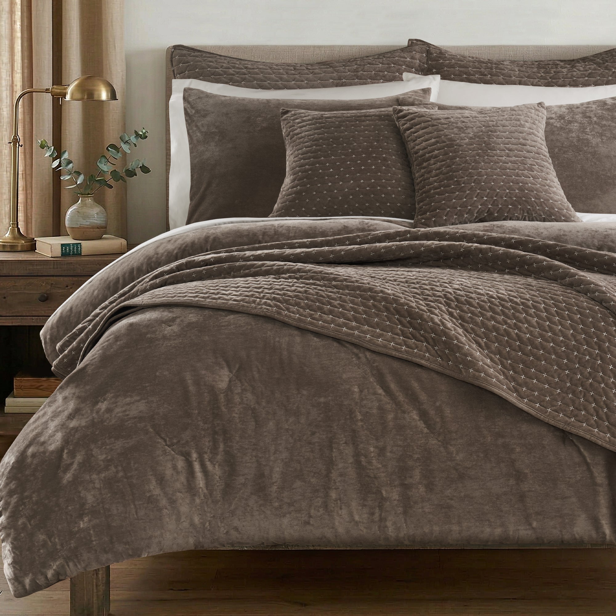Velvet Stitch Square Pillow