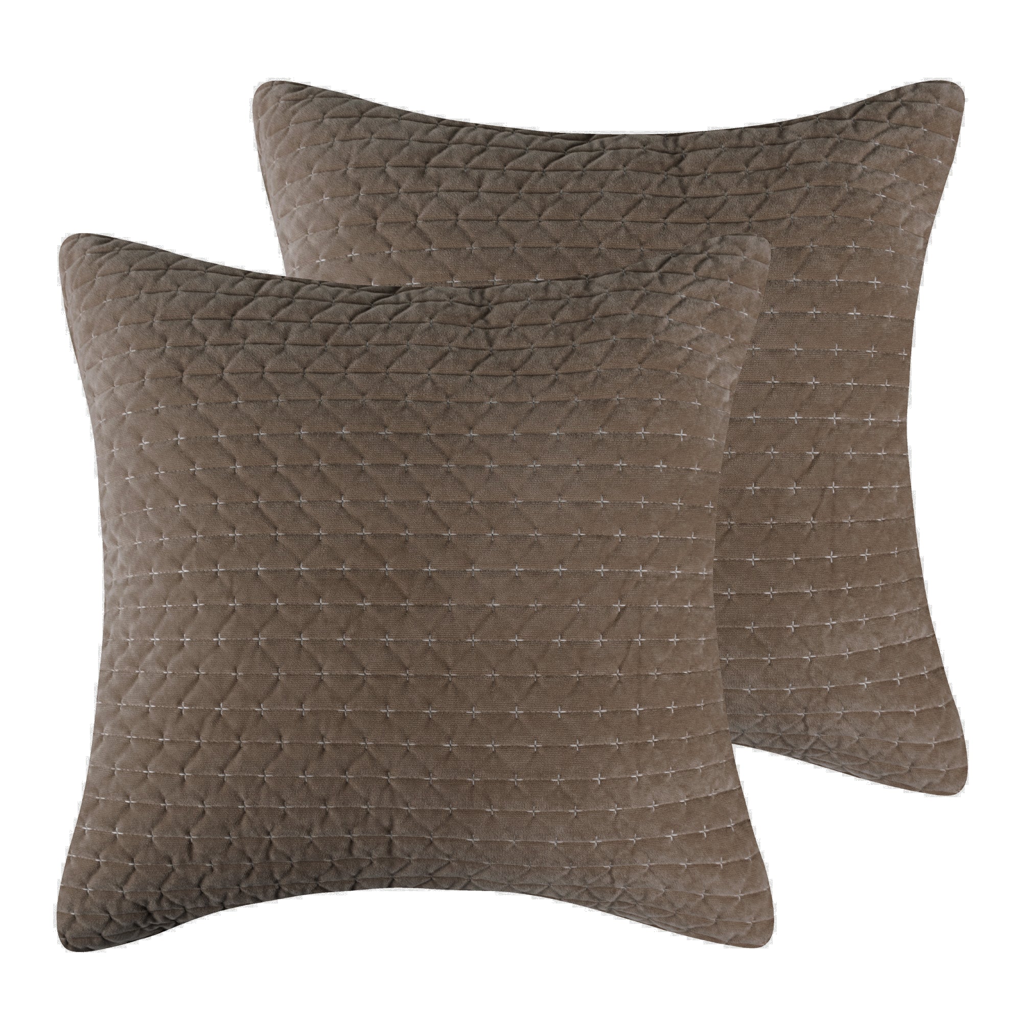 Velvet Stitch Euro Sham - Set of 2